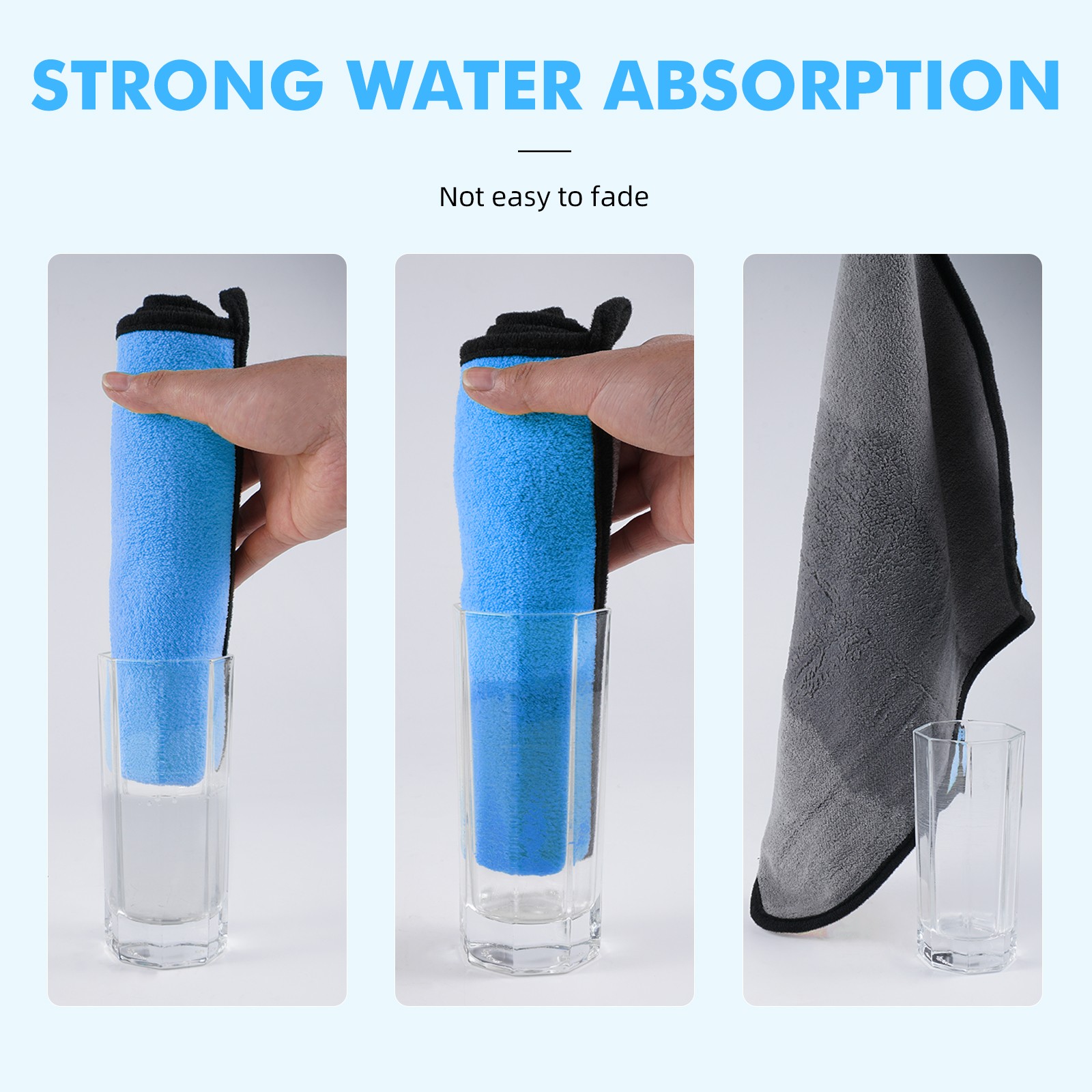 3PCS Microfiber Cleaning Cloth Towel Rag Car Polishing No Scratch Auto Detailing