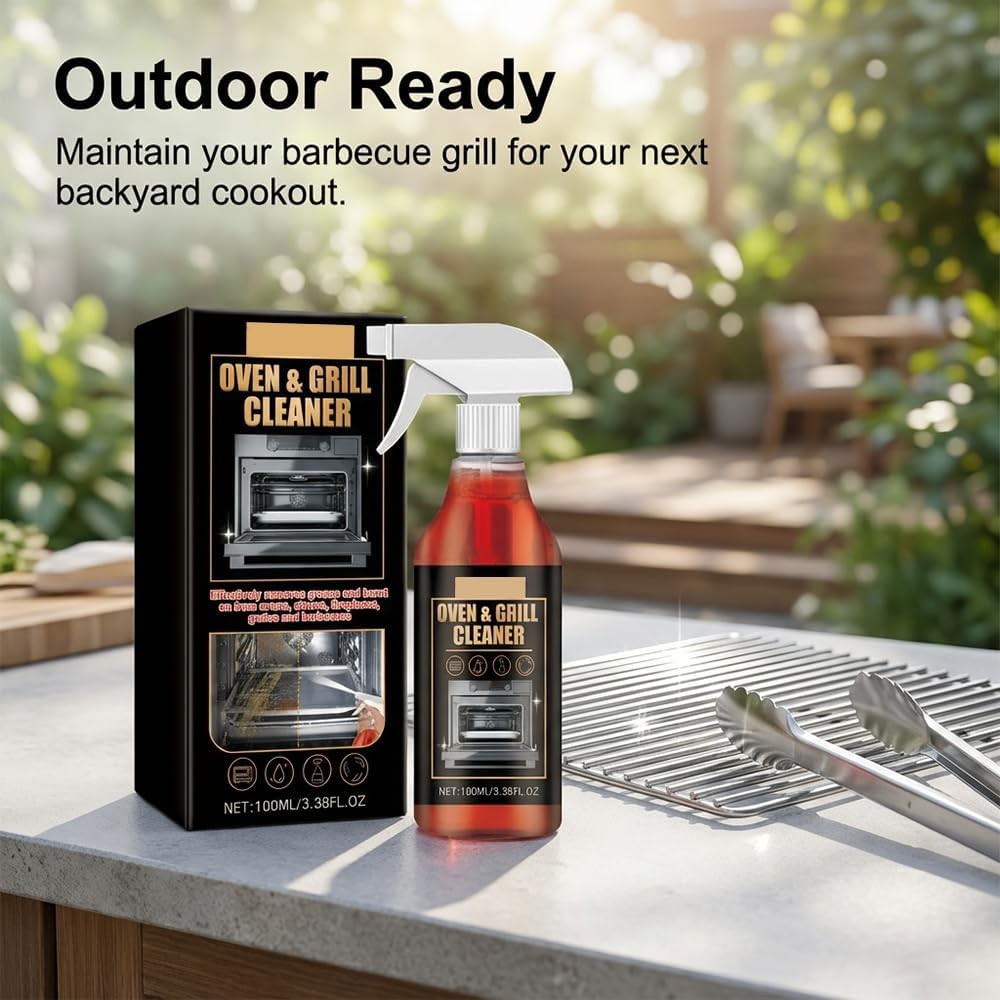 3PCS All Purpose Kitchens Heavy Oil Cleaning Agent for Stove BBQ Grills 100ml