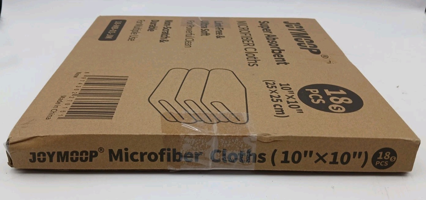 18 Pack Joymoop Super Absorbent Resuable 10″×10″ Microfiber Cloths