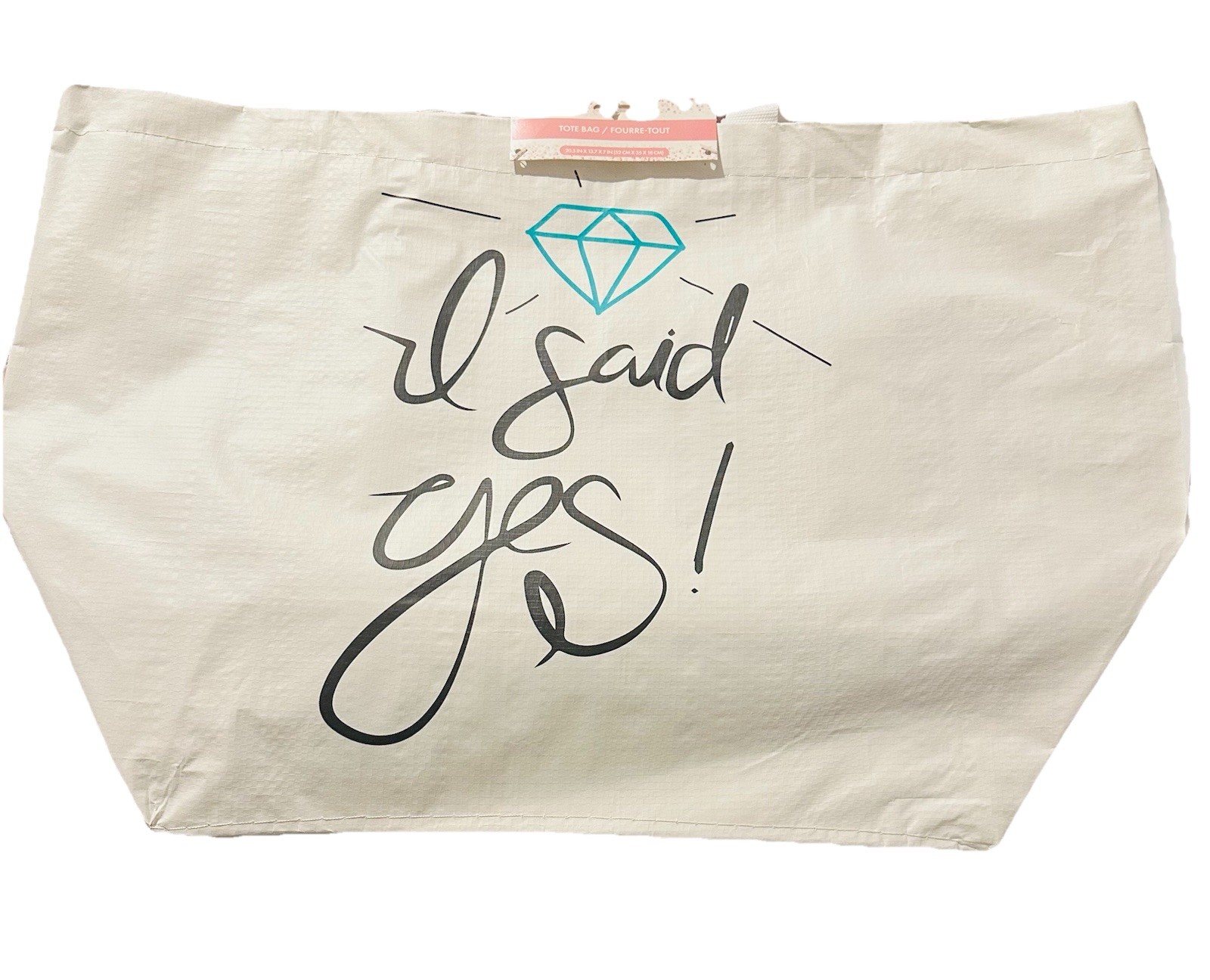Juncture 14x16in I Said Yes ! Reusable Inspirational Bag W/Handles.