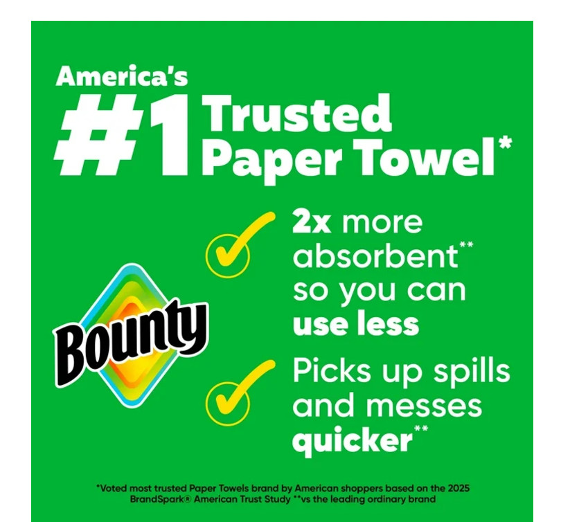 Bounty Paper Towels Select-A-Size White, 6 Triple Rolls, 123 Sheets Per Roll