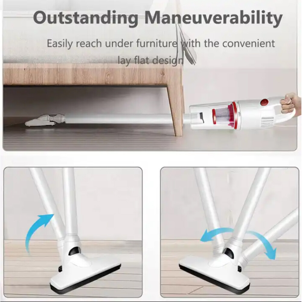 12Kpa Powerful Suction 120W Cordless Vacuum Cleaner, 2 in 1 Electric Broom Motor