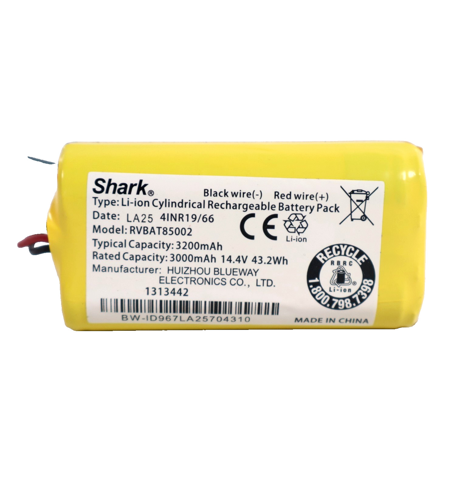 New Genuine Shark Replacement Rechargeable Li-Ion Battery 3200mAh – RVBAT85002