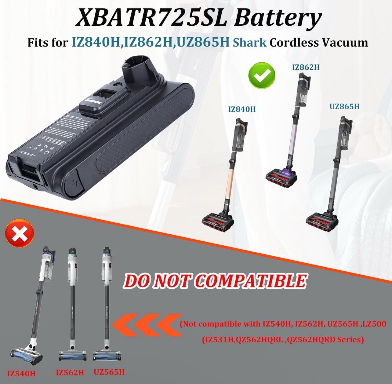 XBATR725SL 25.2V Replacement for Shark Stratos Series