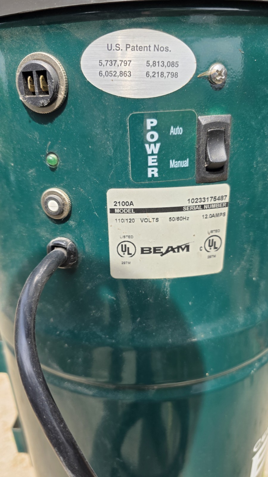 BEAM 2100A CENTRAL VACUUM SERENITY