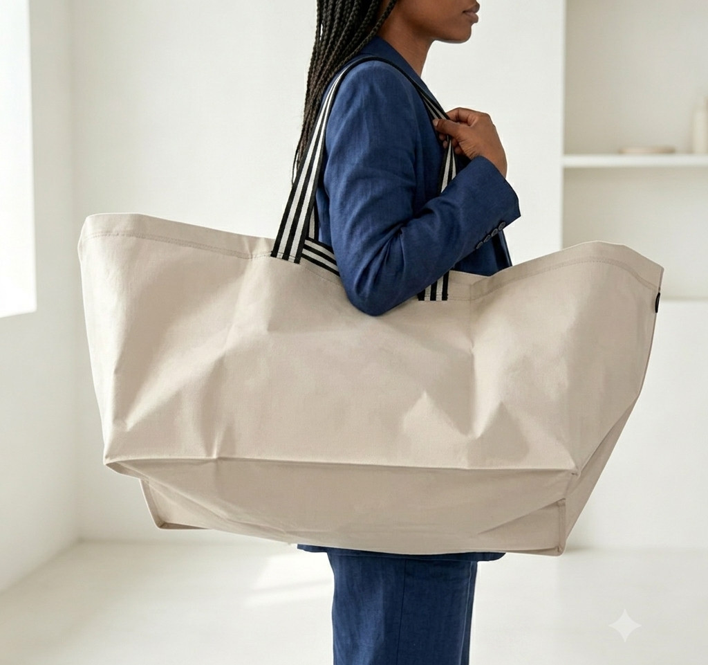 IKEA Large Shopping Bag Tote Durable LightBeige, 22.5×14.5×15.25″ 20Gal
