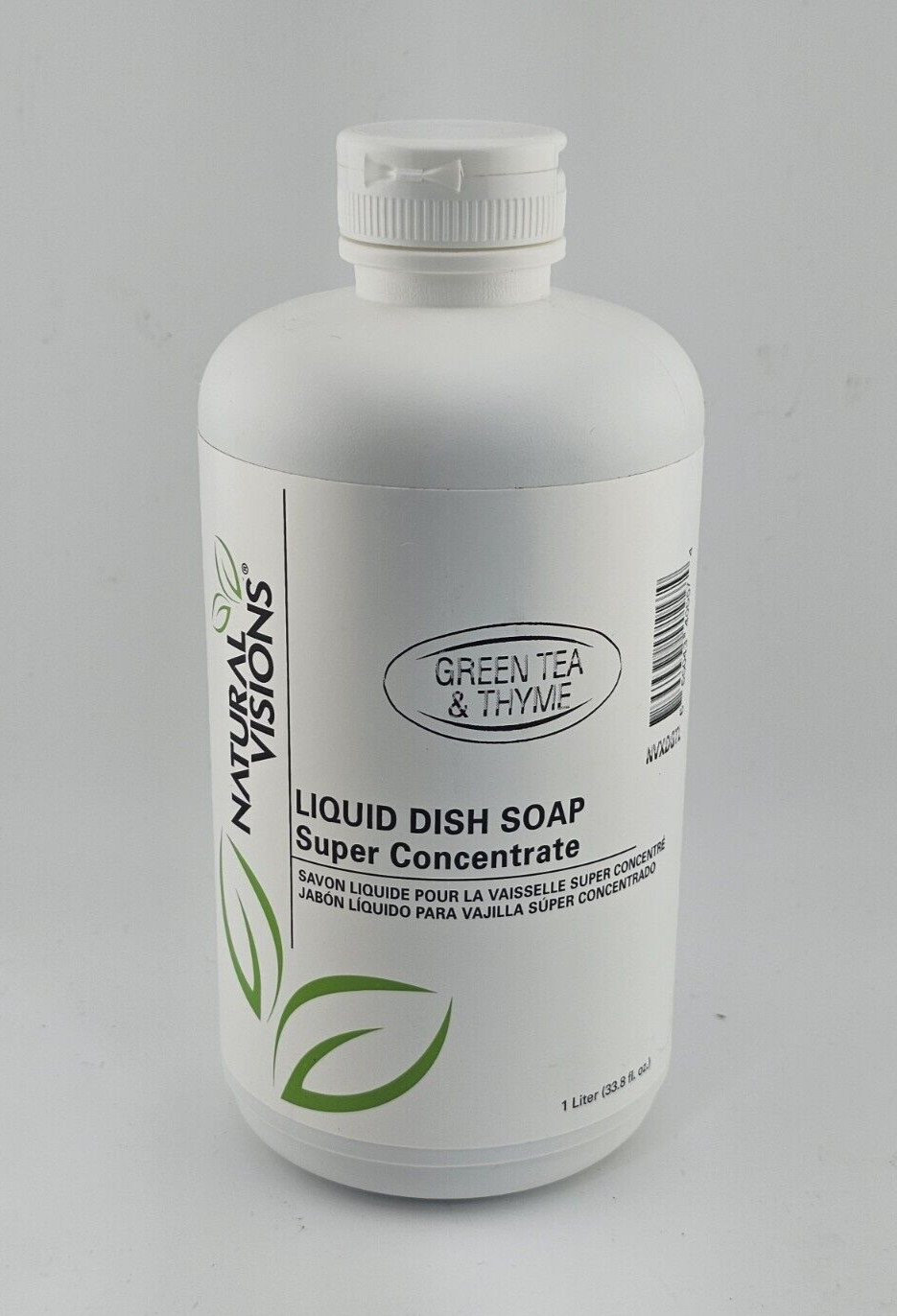 Natural Visions liquid dish Soap Super Concentrate GREEN TEA & THYME 33.8 fl oz