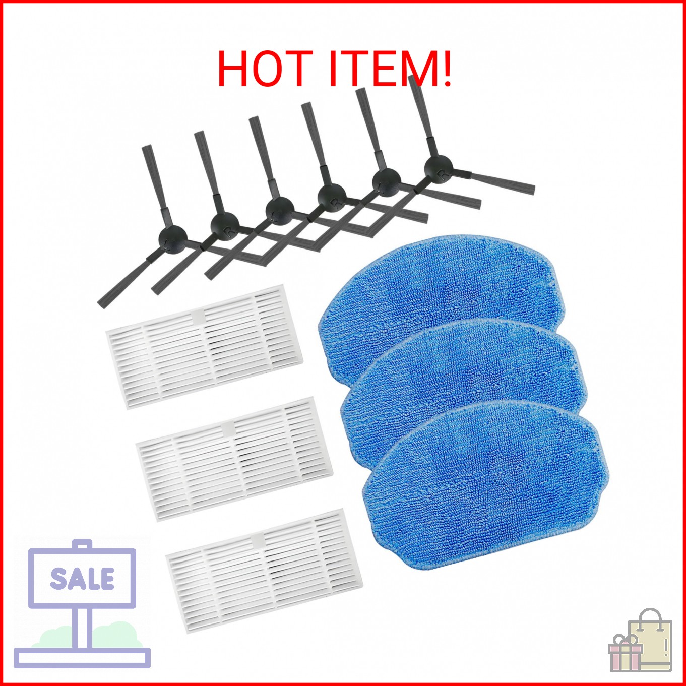 BR151 Robot Vacuum Replacement Parts Compatible with MAMNV/ZCWA/XIEBro Life/iMar