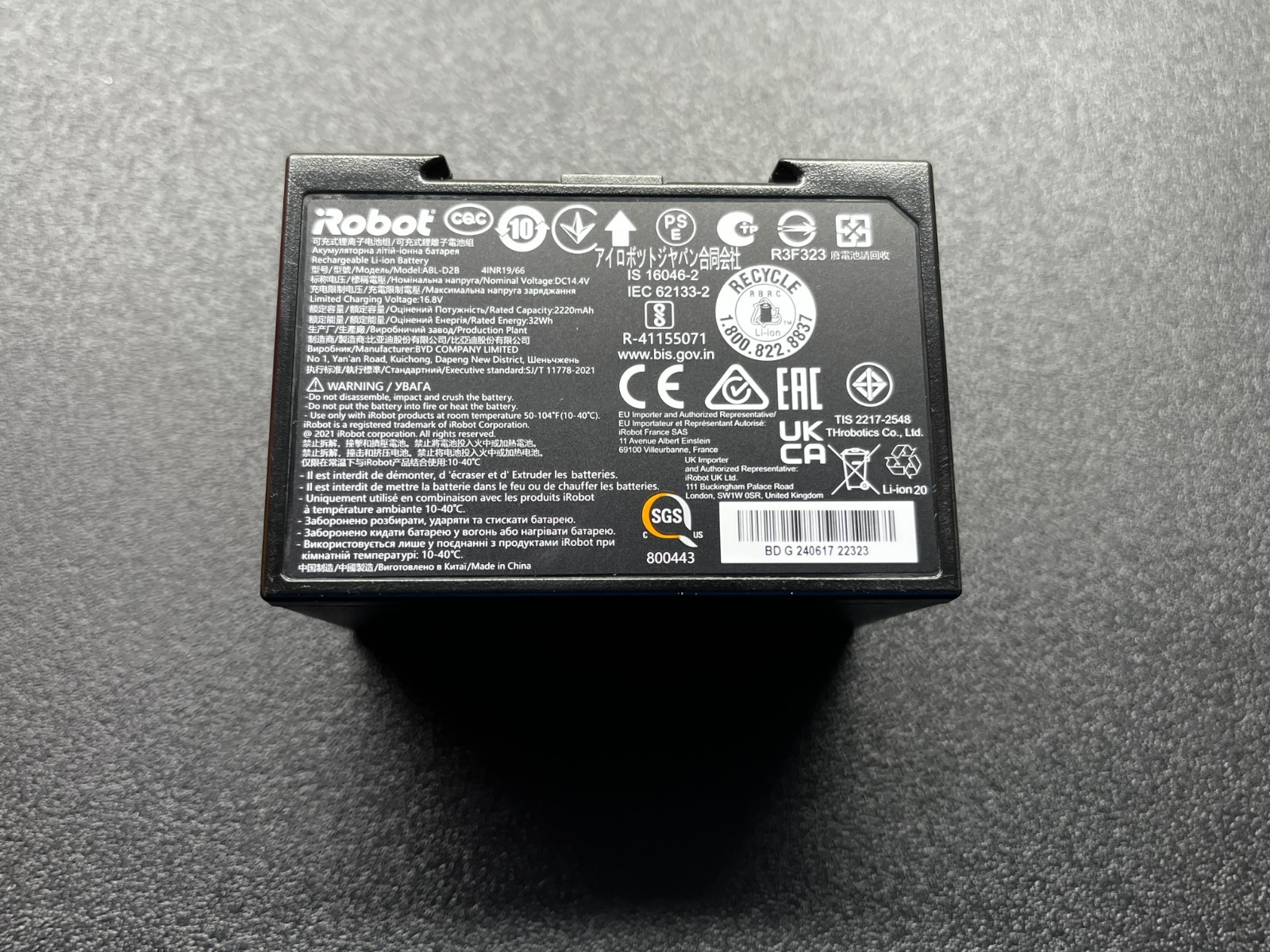 Genuine ABL-D2 Upgraded Battery for iRobot Roomba j5 j6 j7 i1 i3 i4 i5 i7+ i8 e5