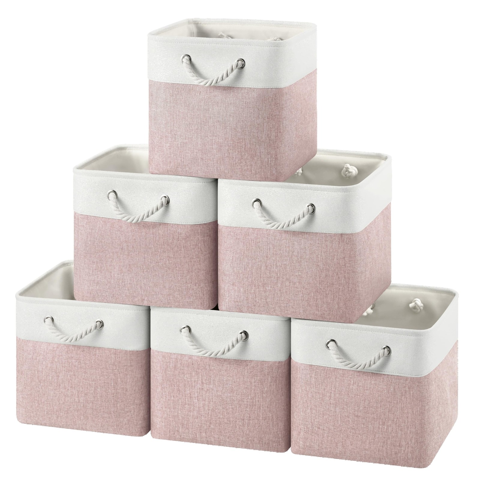 Huznxvy 12X12 Storage Cube Bins 6 Pack Reinforced Bottom Cardboard Foldable