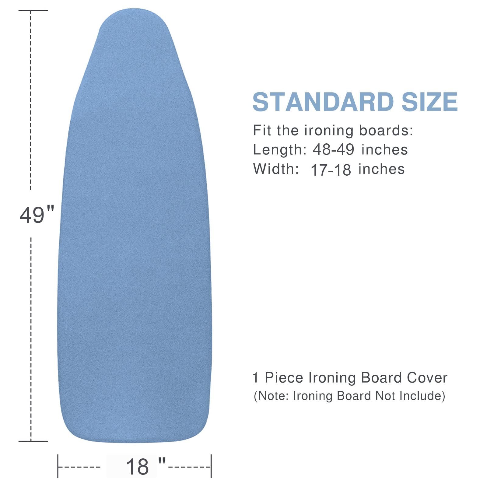 Extra Wide Ironing Board Cover & Pad 18×49 | Thick Padding, Scorch Resistant, Ea