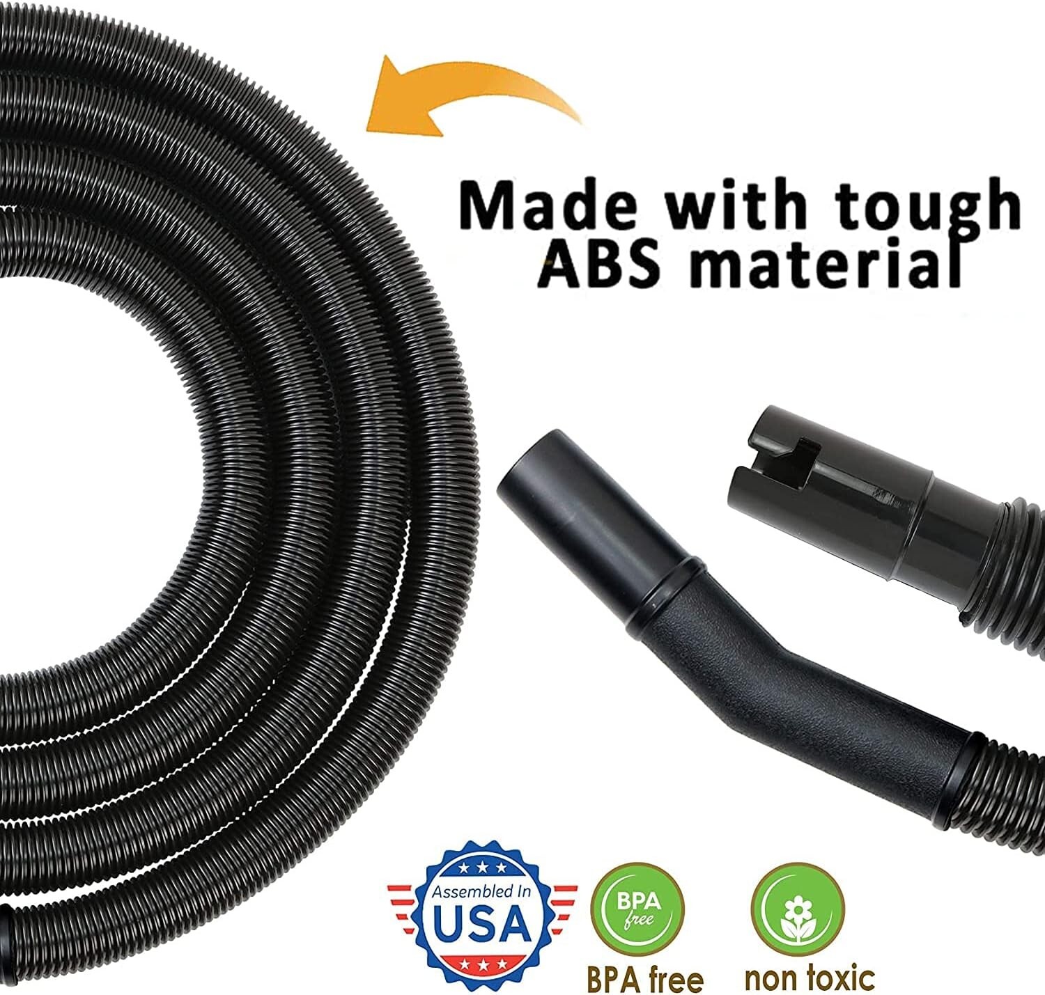 5 Foot Length Crushproof Hose for Shop Vac Wet Dry Stinger Vacuum 1.25″
