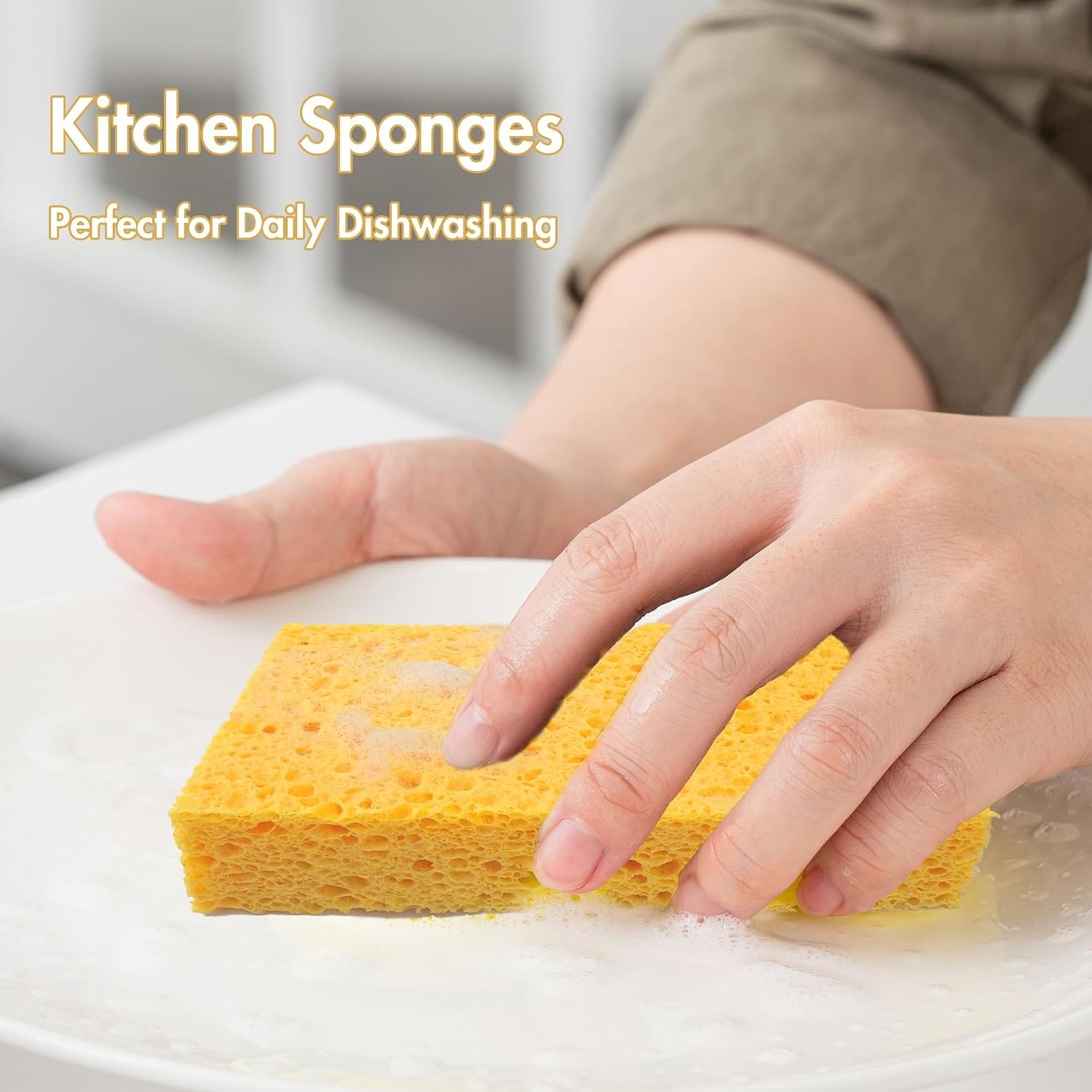 6 x 3.6 x 0.9 Inch JK SP-T22 Large Sponge, Kitchen Sponges, Handy Sponges,