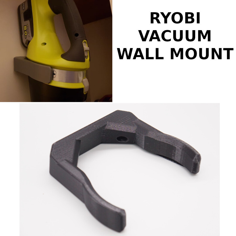 Vacuum Wall Mount for Ryobi Hand Vacuum P713 *Black*