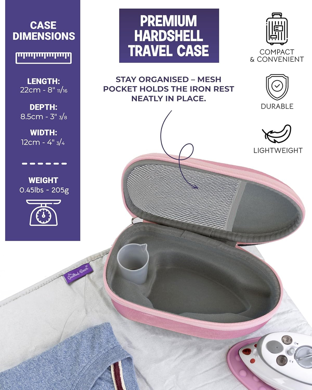 Premium Mini Steam Iron – Lightweight Mini Travel Iron for E