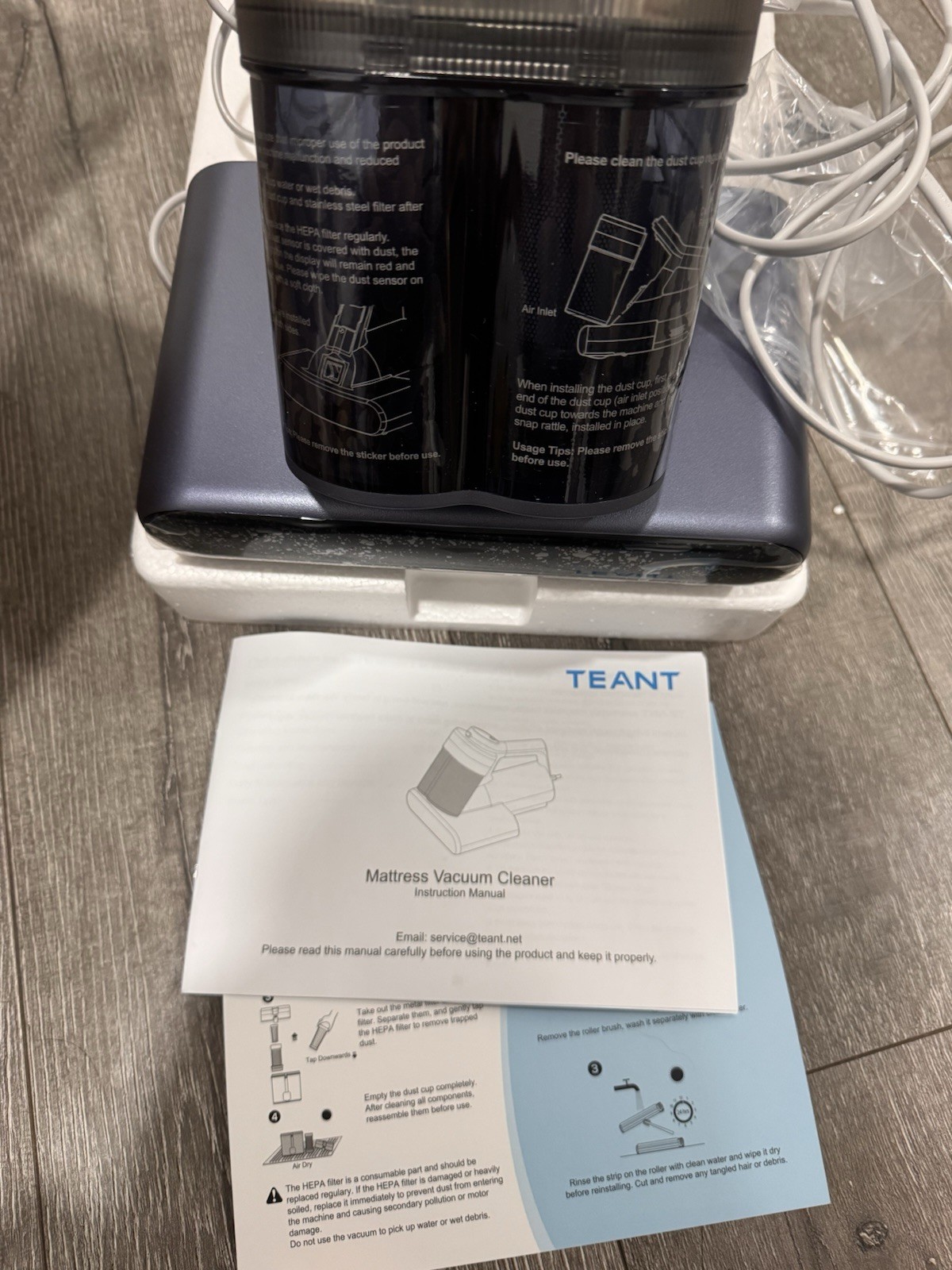 TEANT Mattress Vacuum Cleaner MV-BLUE UV Bed Dust Mite Remover 400W Handheld