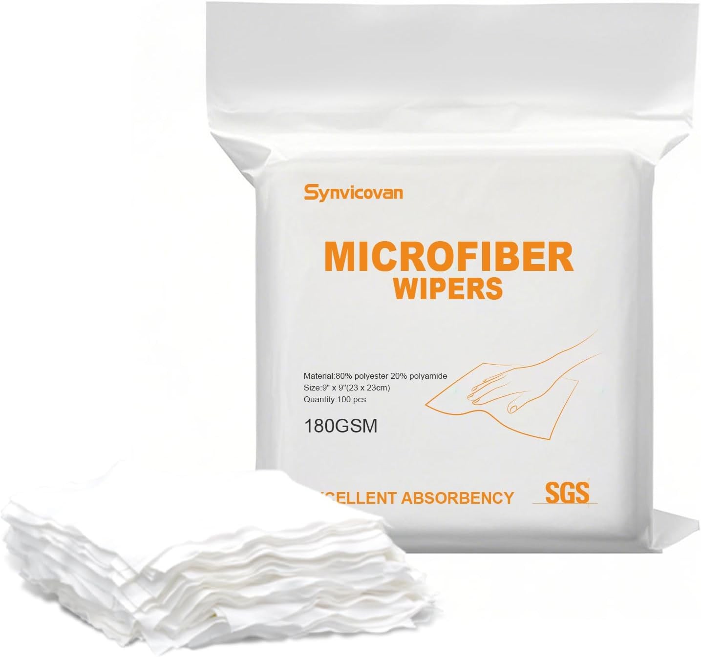 Microfiber Wipes 4″x4″(400 Pcs,Class 100 180GSM Superfine Lint Free Cloths
