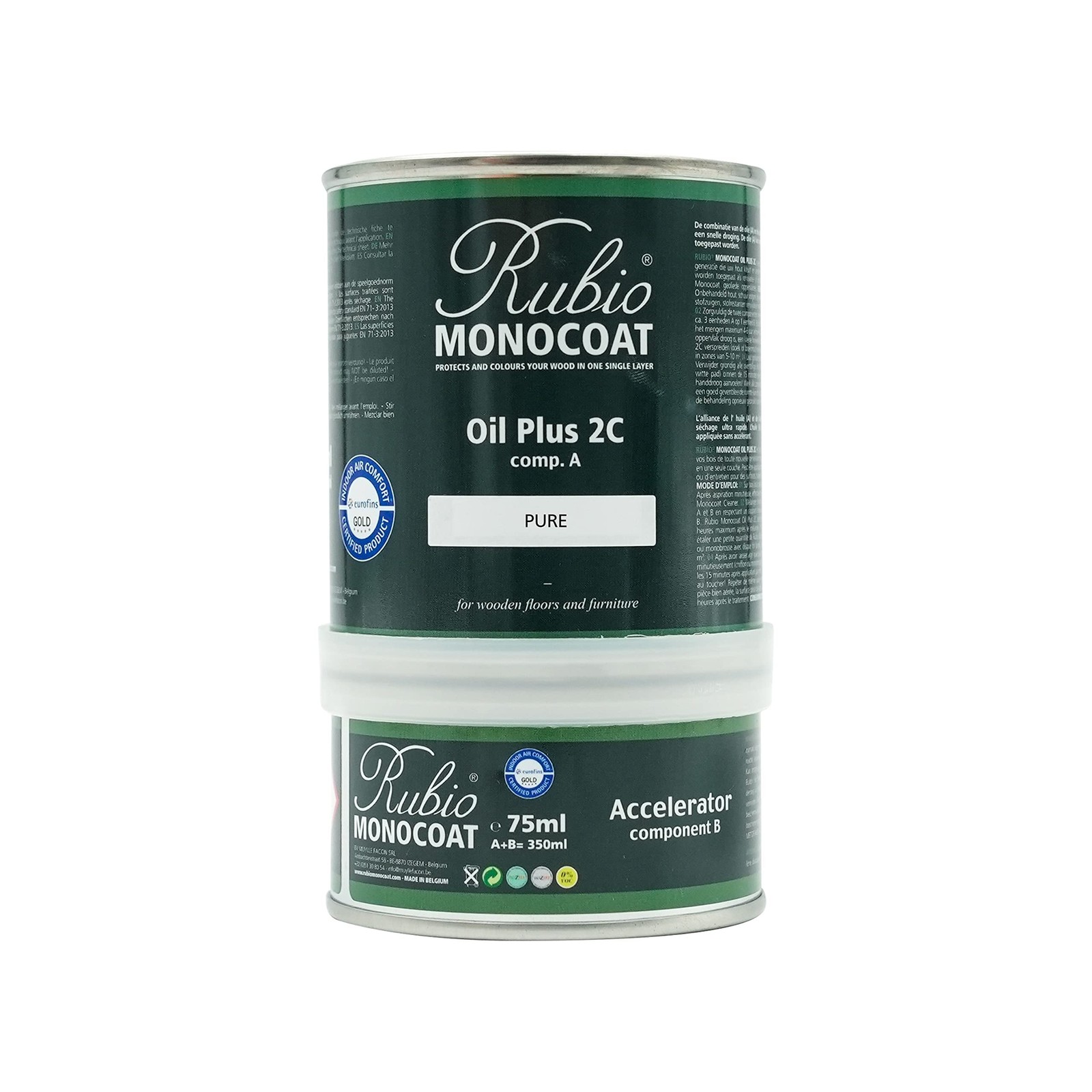 Rubio Monocoat Wood Oil Finish 175 ft² – Pure | Plus 2C | 350 ml,