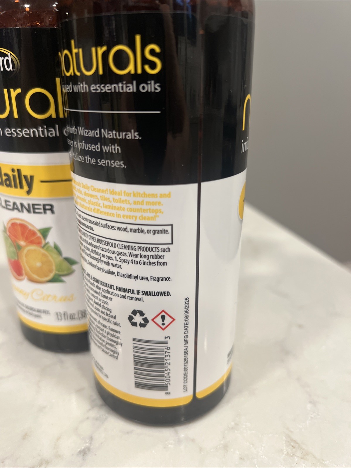 Wizard Naturals In W/Essentials Oils Daily Cleaner Sunny Citrus 13oz 2 Bottles