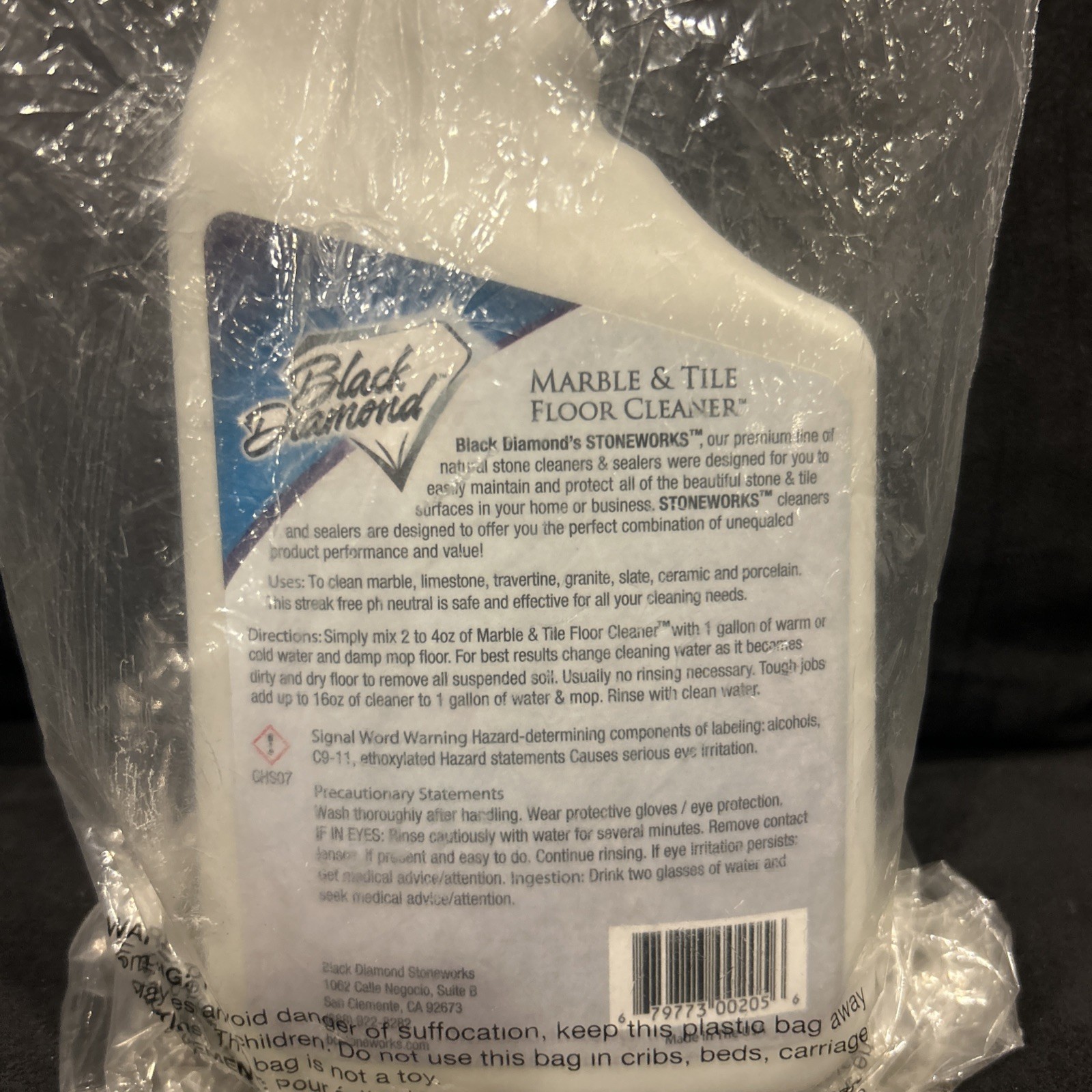 Black Diamond Stoneworks MARBLE & TILE FLOOR CLEANER. Great for Ceramic, New