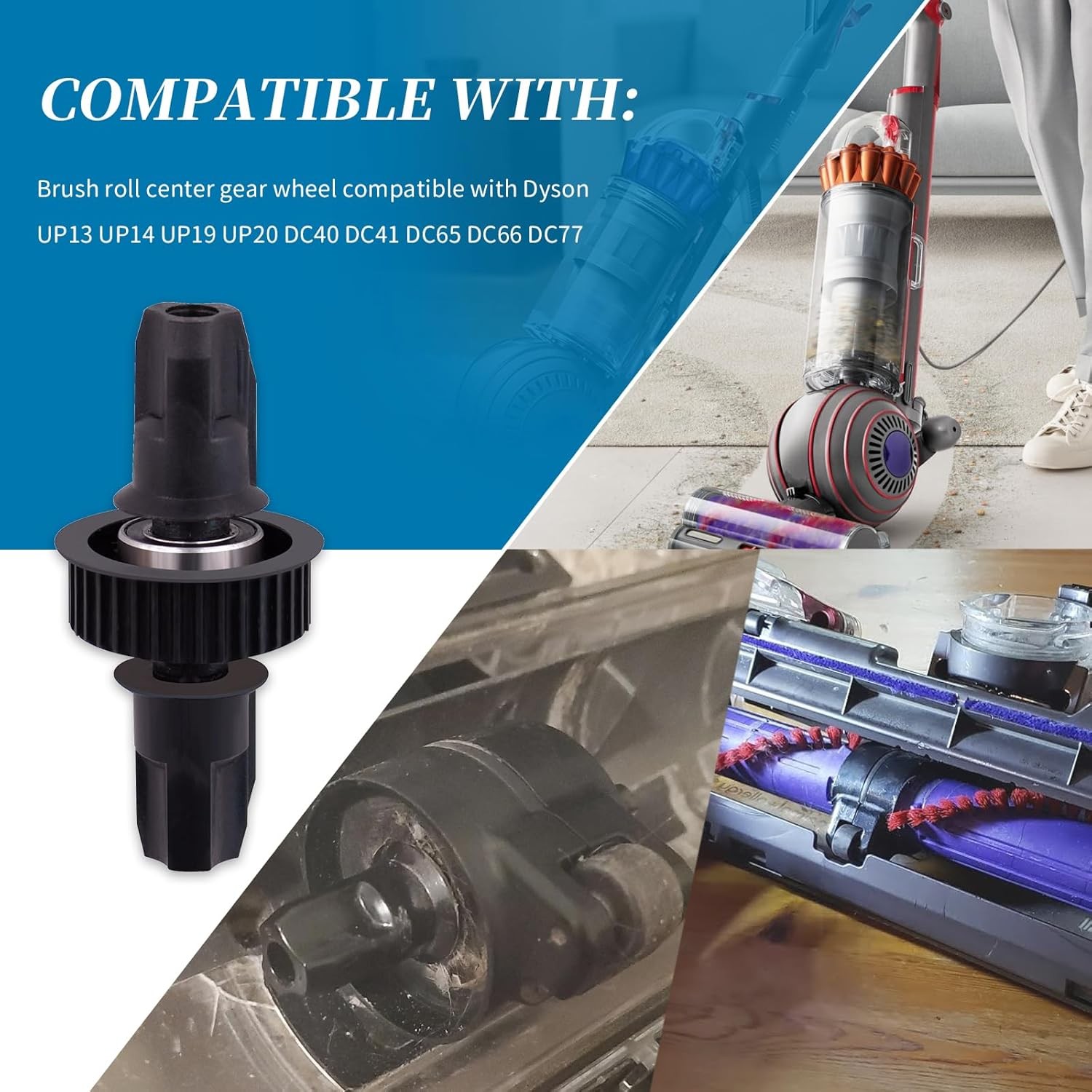 1Pcs Brush Roll Center Gear Wheel Fits Dyson UP13 UP14 UP19 UP20 DC40 DC41 DC65