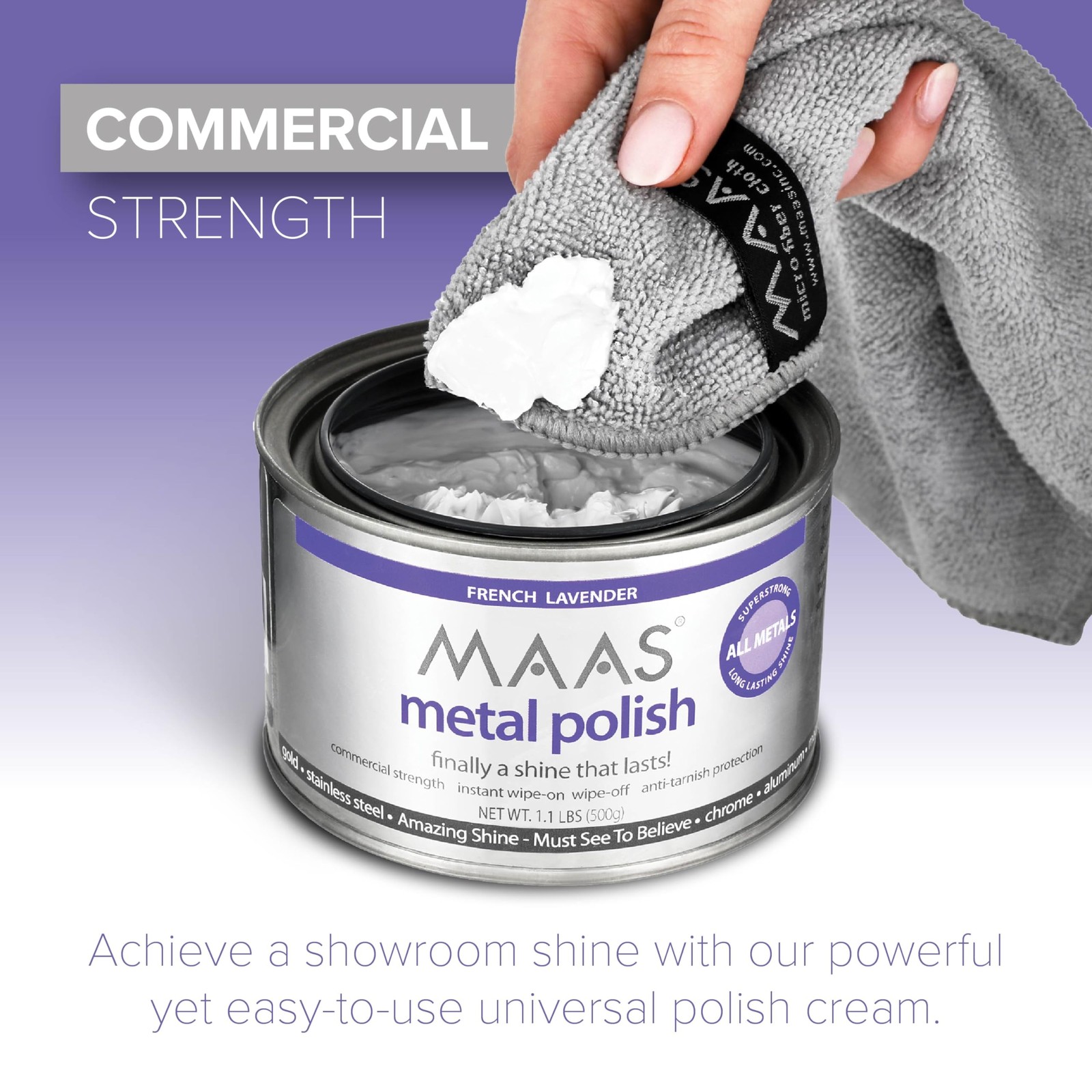 MAAS Metal Polish 1.1lb Can, Universal Cleaner for All Metals, Clean,…