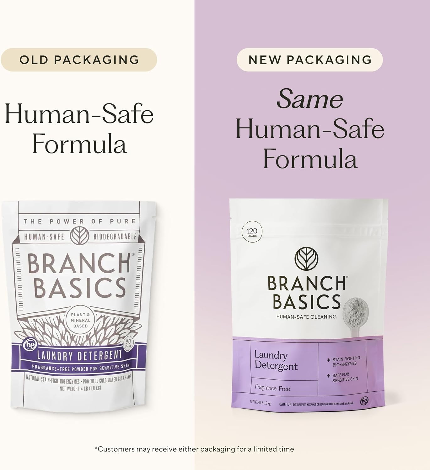 Branch Basics Laundry Detergent 4 lb Fragrance Free Plant Based 120 Loads 4lbs