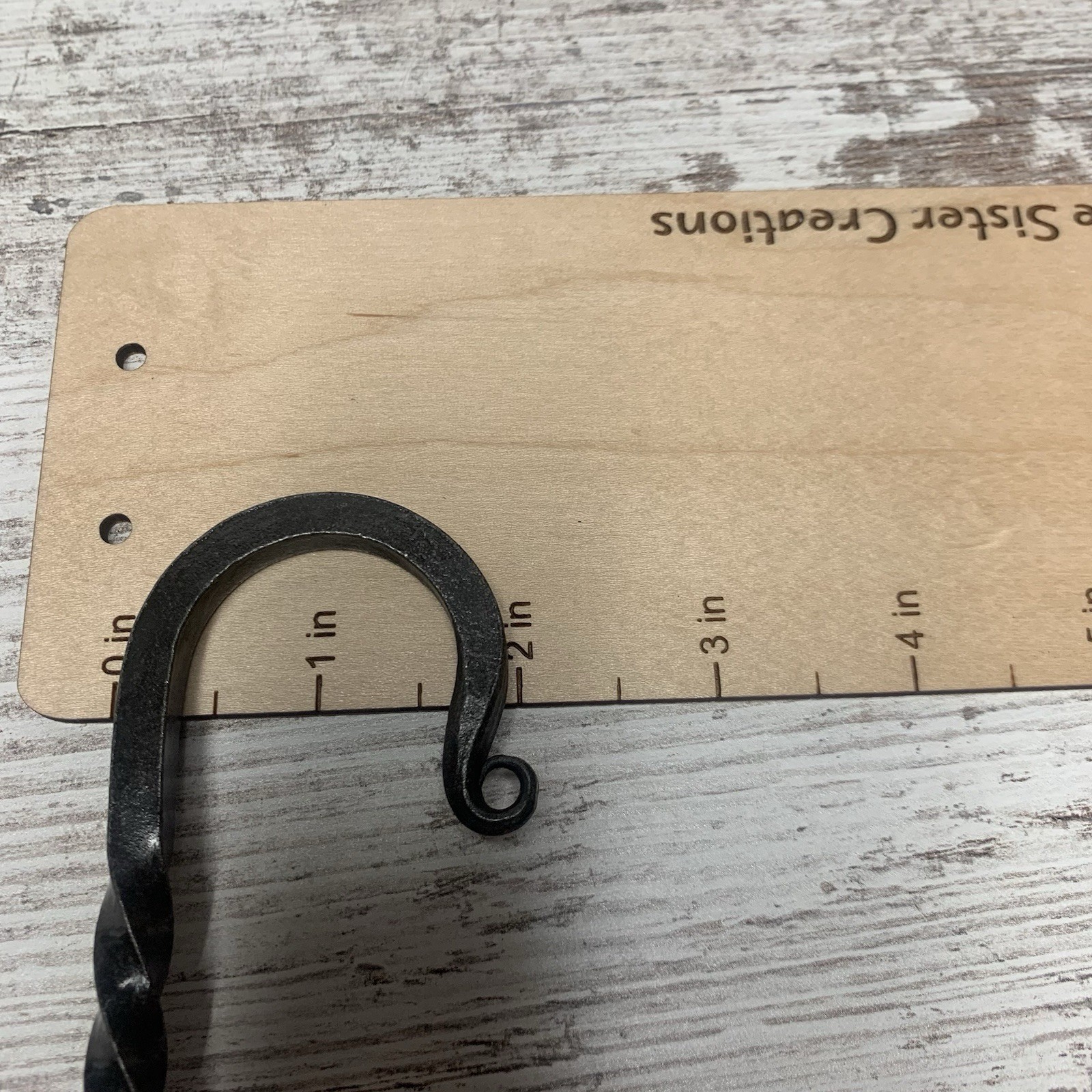 Hand Forged Basket Hook 16 Inch blacksmith twisted s hook
