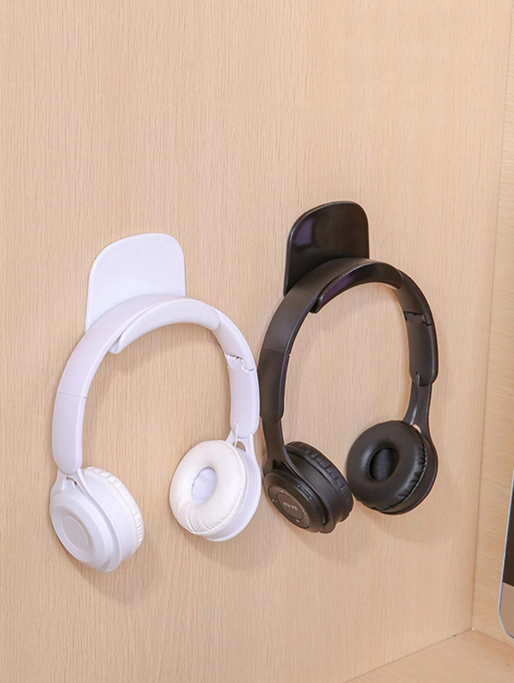1 pc Wall-Mounted Headphone Hook No-Drill Adhesive Bracket for Earphones