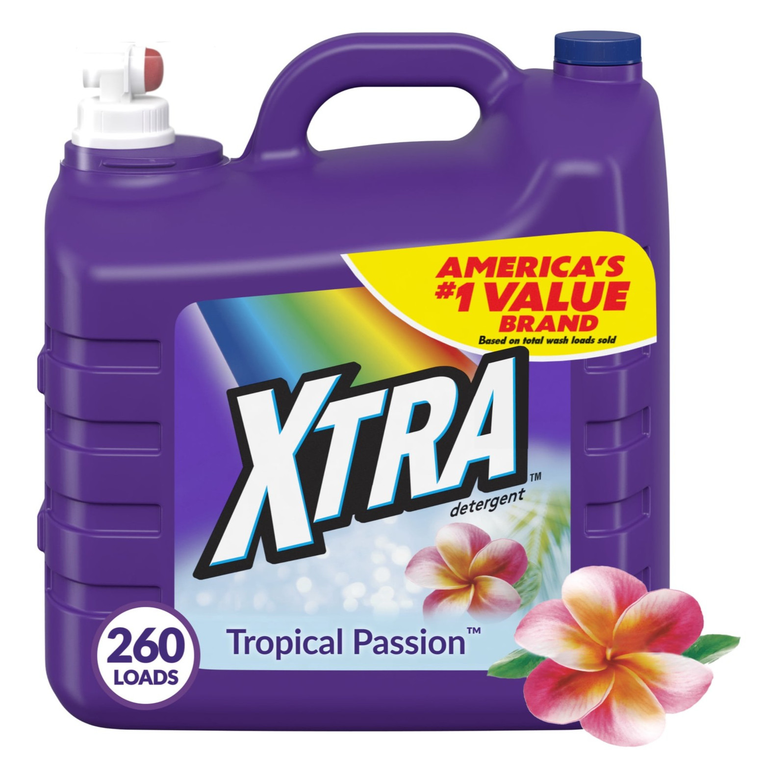 Xtra Tropical Passion Liquid Laundry Detergent 312 fl oz 260 Loads HE Compatible