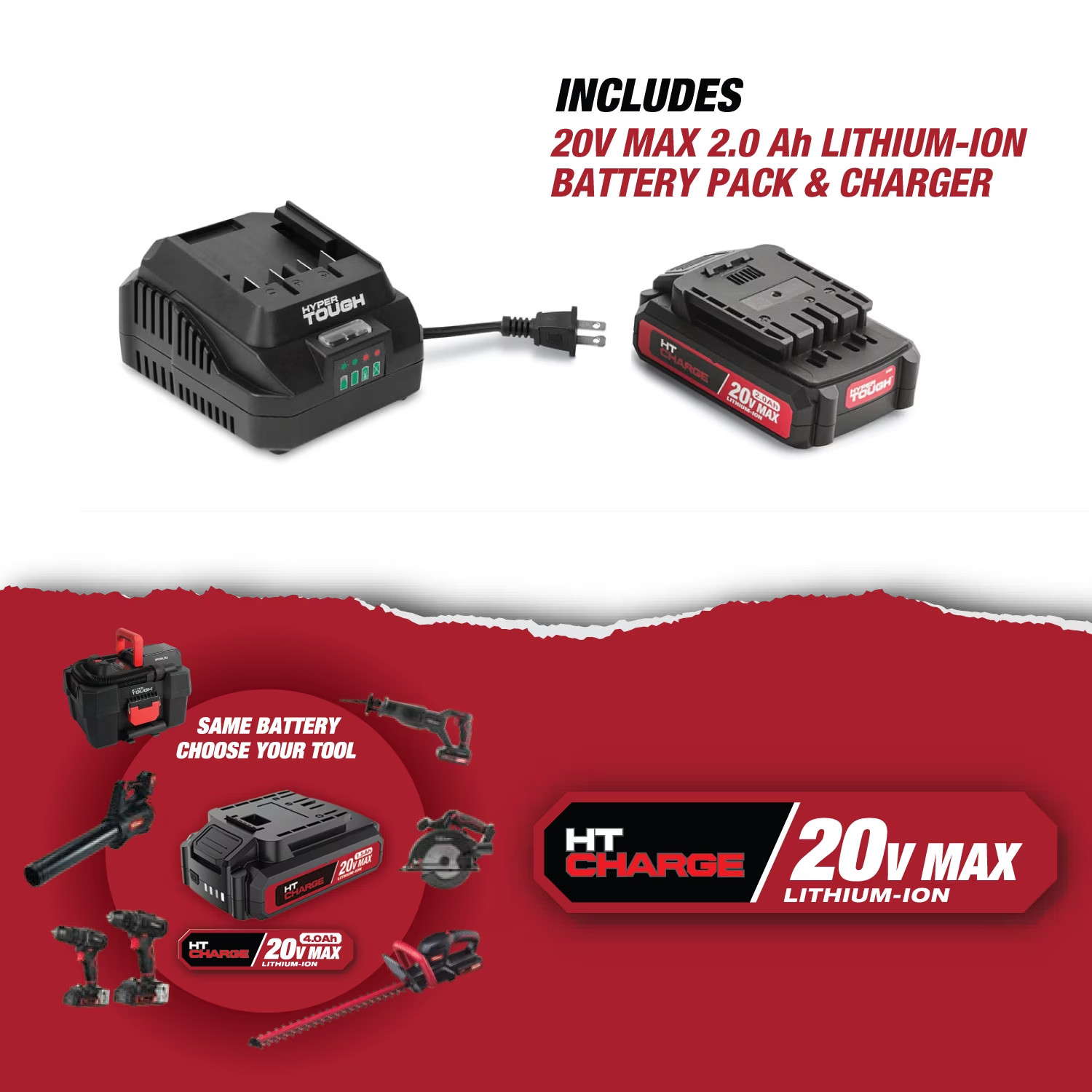 Hyper Tough 1.5 Gallon Wet Dry Vac, 20V Max, Brushless Motor, Cordless