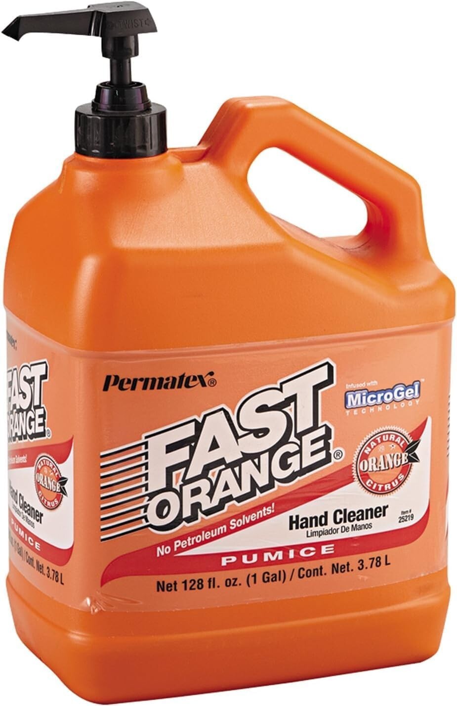 Fast Orange Permatex Pumice Lotion, Heavy Duty Hand Cleaner Orange, 64 Fl Oz