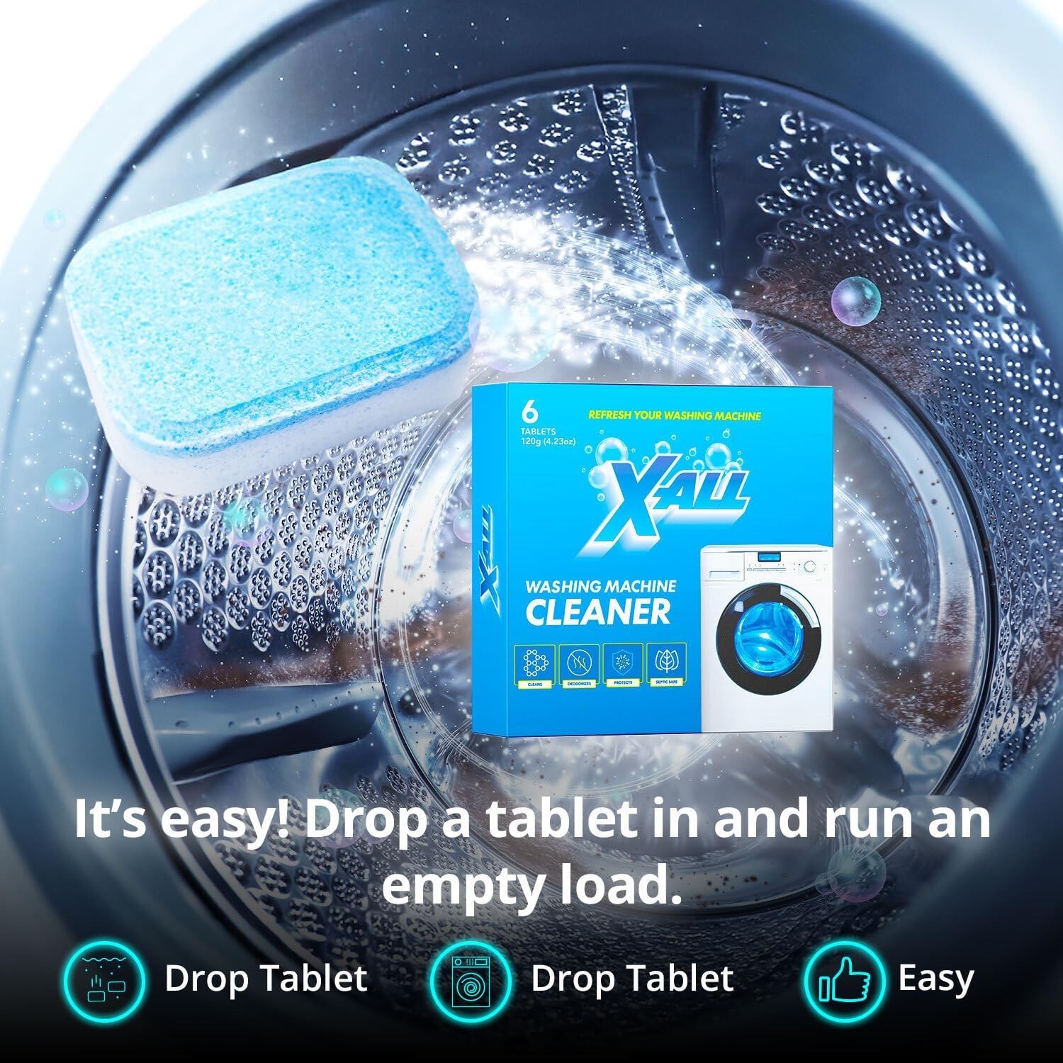 Washing Machine Cleaner – Deep Cleaning Tablets, Cleans and refreshes the int…