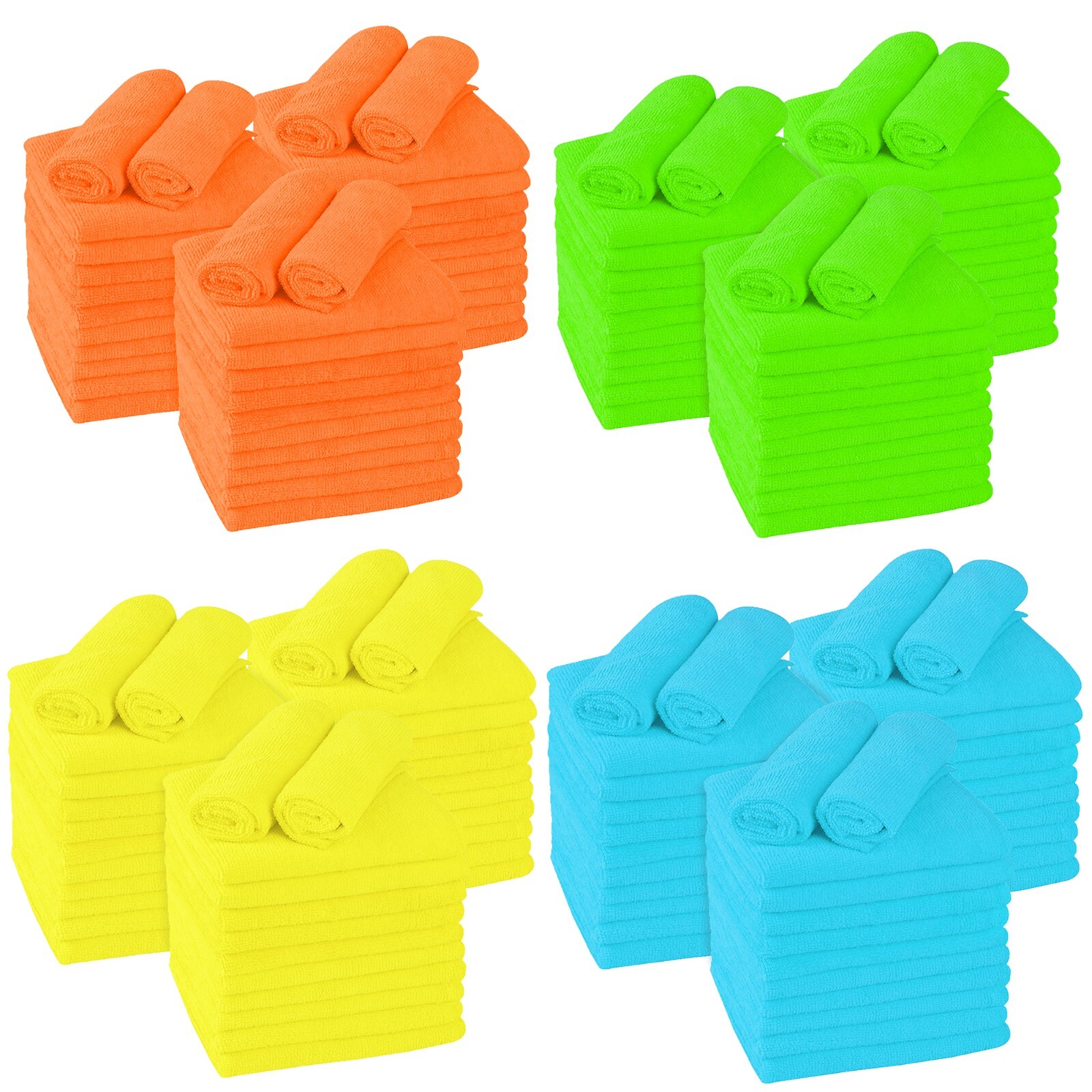 Microfiber Towel Cleaning Wash-Cloth Rag 36-Pack 16×16 Car Polish Dry Detailing