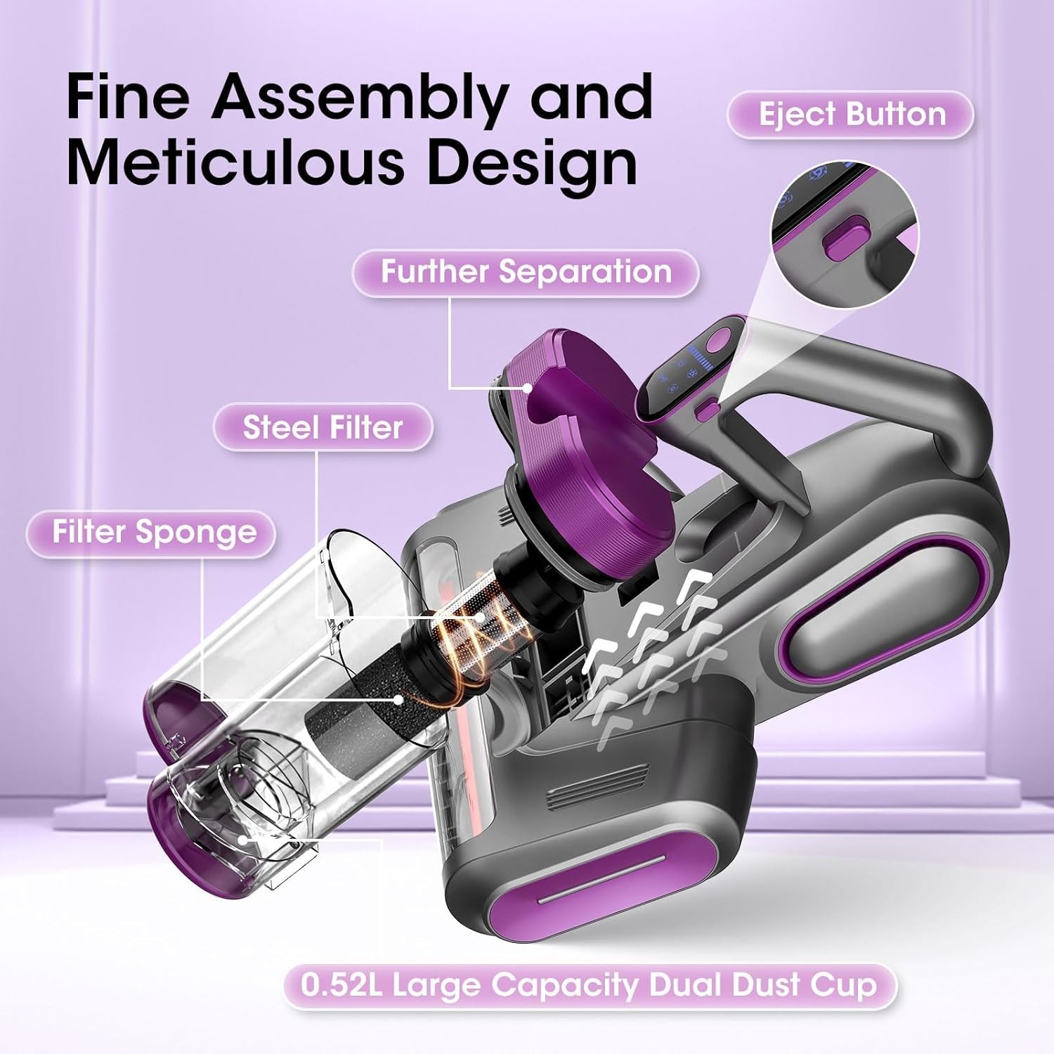 Bed Mattress Vacuum Cleaner Cordless 16Kpa Handheld Vacuum, Vacuum Cleaner wi…