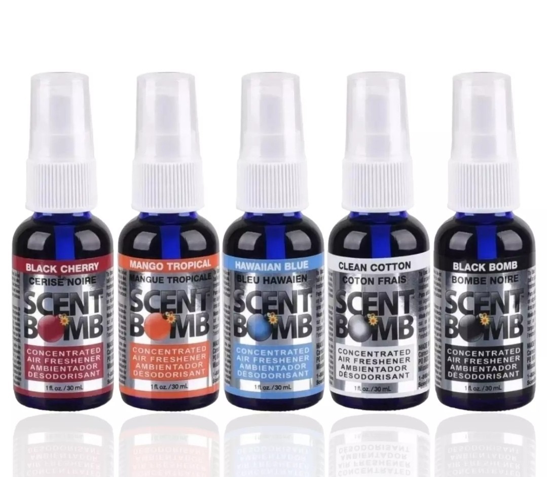 5 ASSORTED Strong Scent Bomb Air Freshener 100% High Concentrated 1 oz (5 Pack)