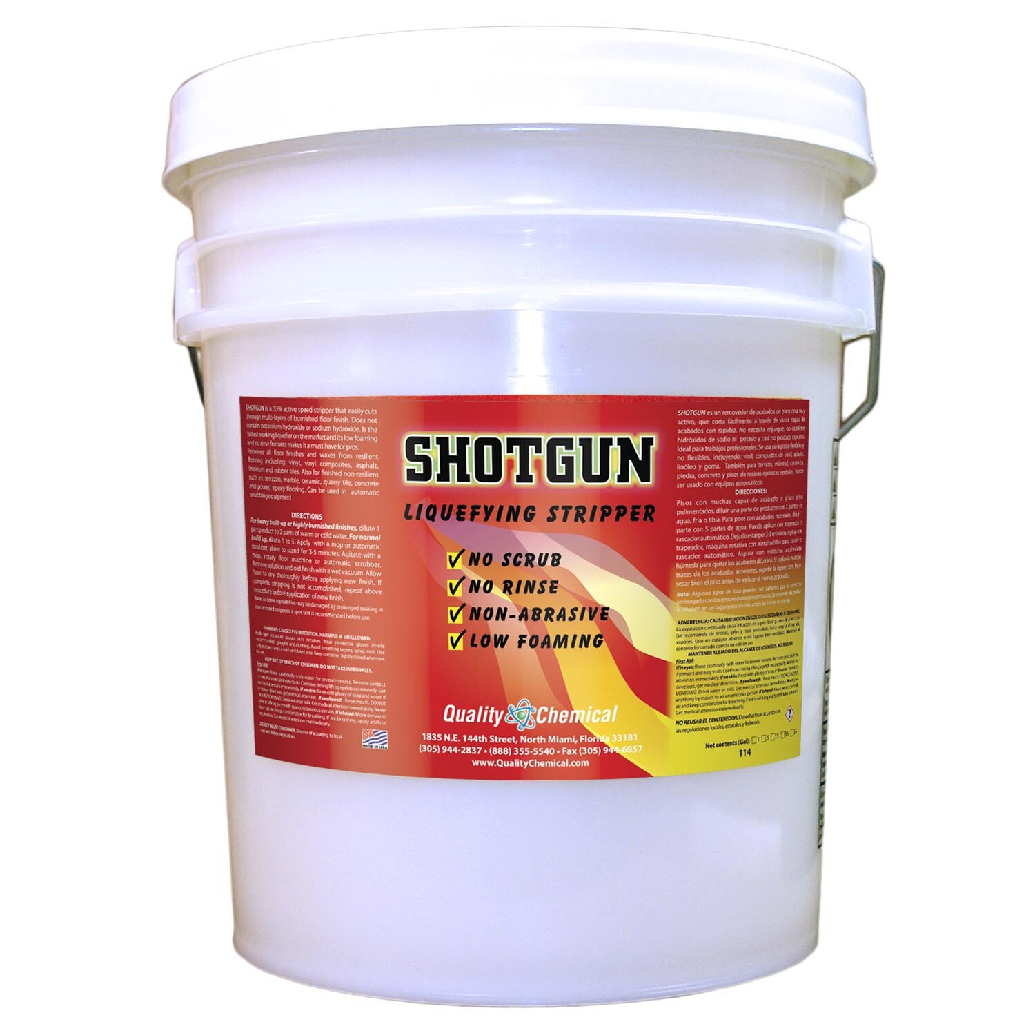 Shotgun No-Rinse High Power Floor Wax Stripper – 5 gallon pail
