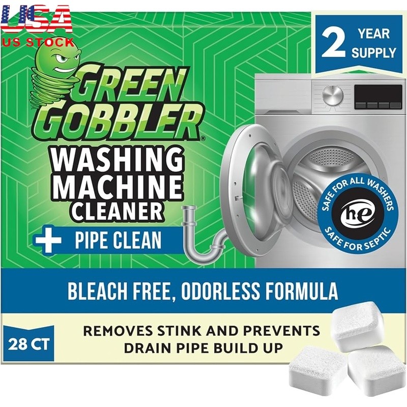 Deep Clean Washing Machine Tablet Clog Odor Defense Safe Pipes 30 Day Freshness