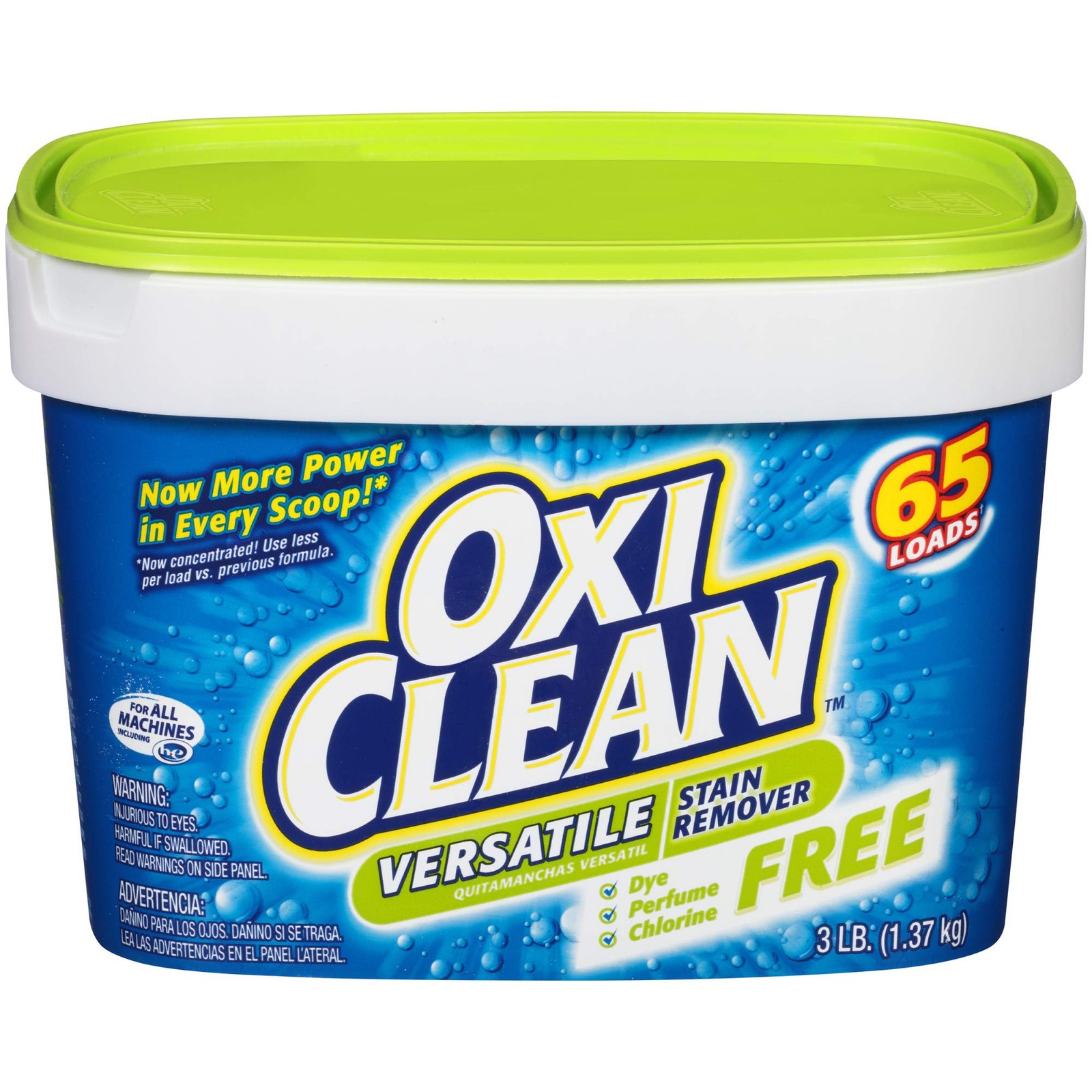 OxiClean Versatile Stain Remover Powder Free, Laundry Remover, 3 Lbs- Pack of 4