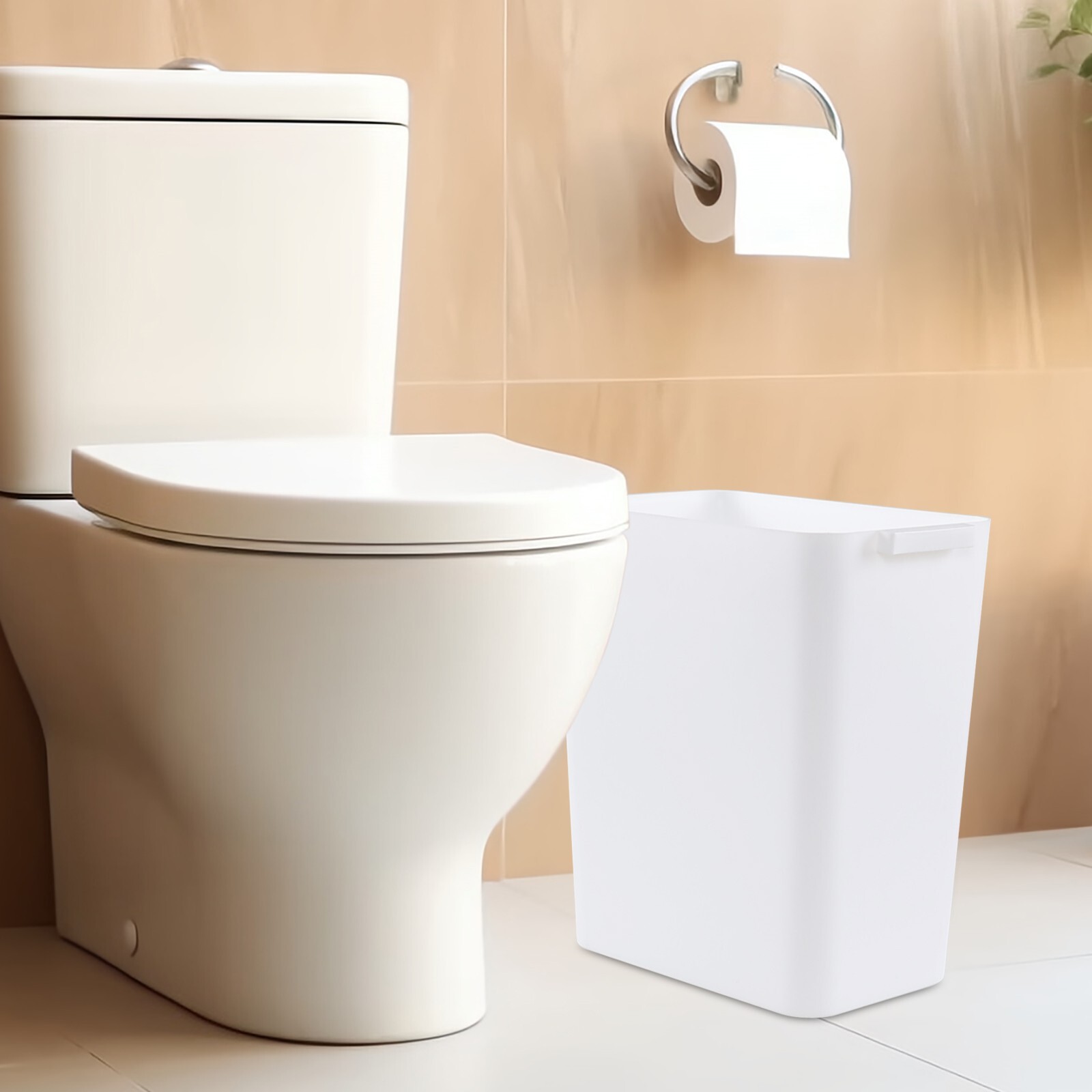 3 Packs 4.5 Gallon Plastic Wastebasket, Open-top Trash Can for Bathroom, Bedroom