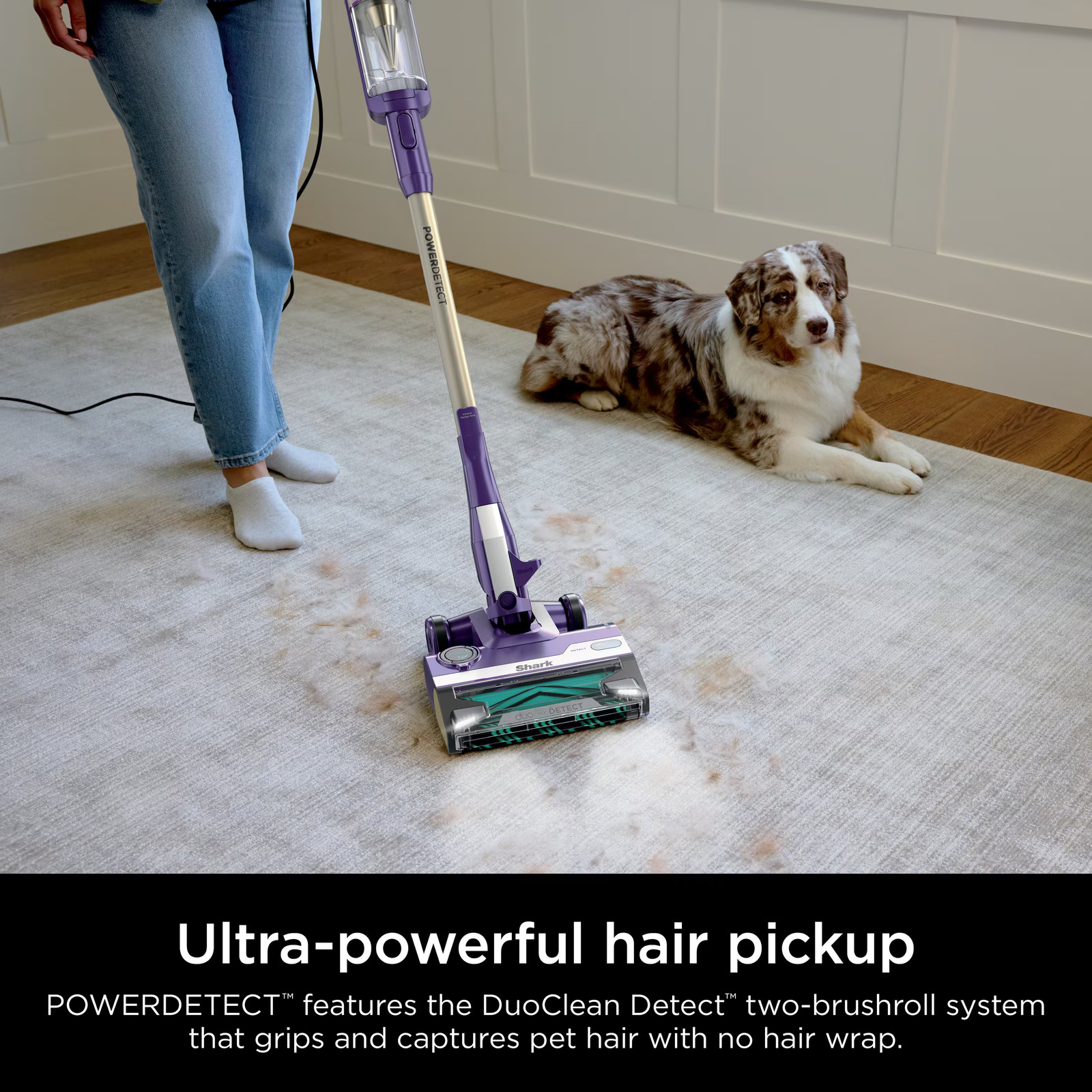 Shark – POWERDETECT Ultra-Light Corded Stick Vacuum with DuoClean Detect Tech…