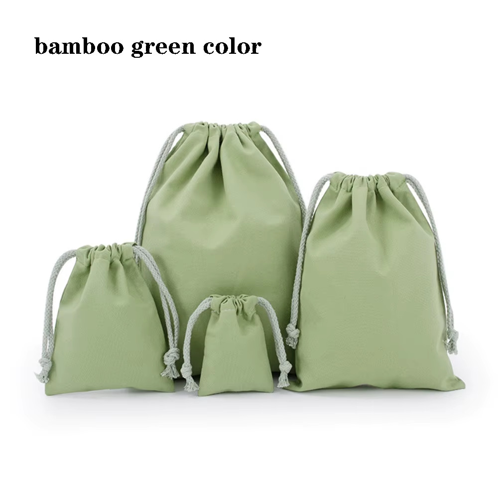 Drawstring Bag Cotton Storage Organizer Tote Portable Handbags Grocery Shopping