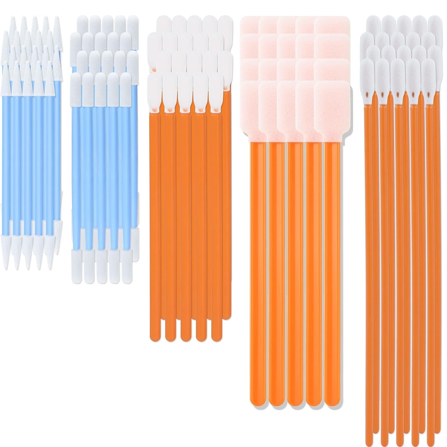 Foam Tip Cleaning Swab Kit – 100 Pack, 5 Types for Precision Cleaning