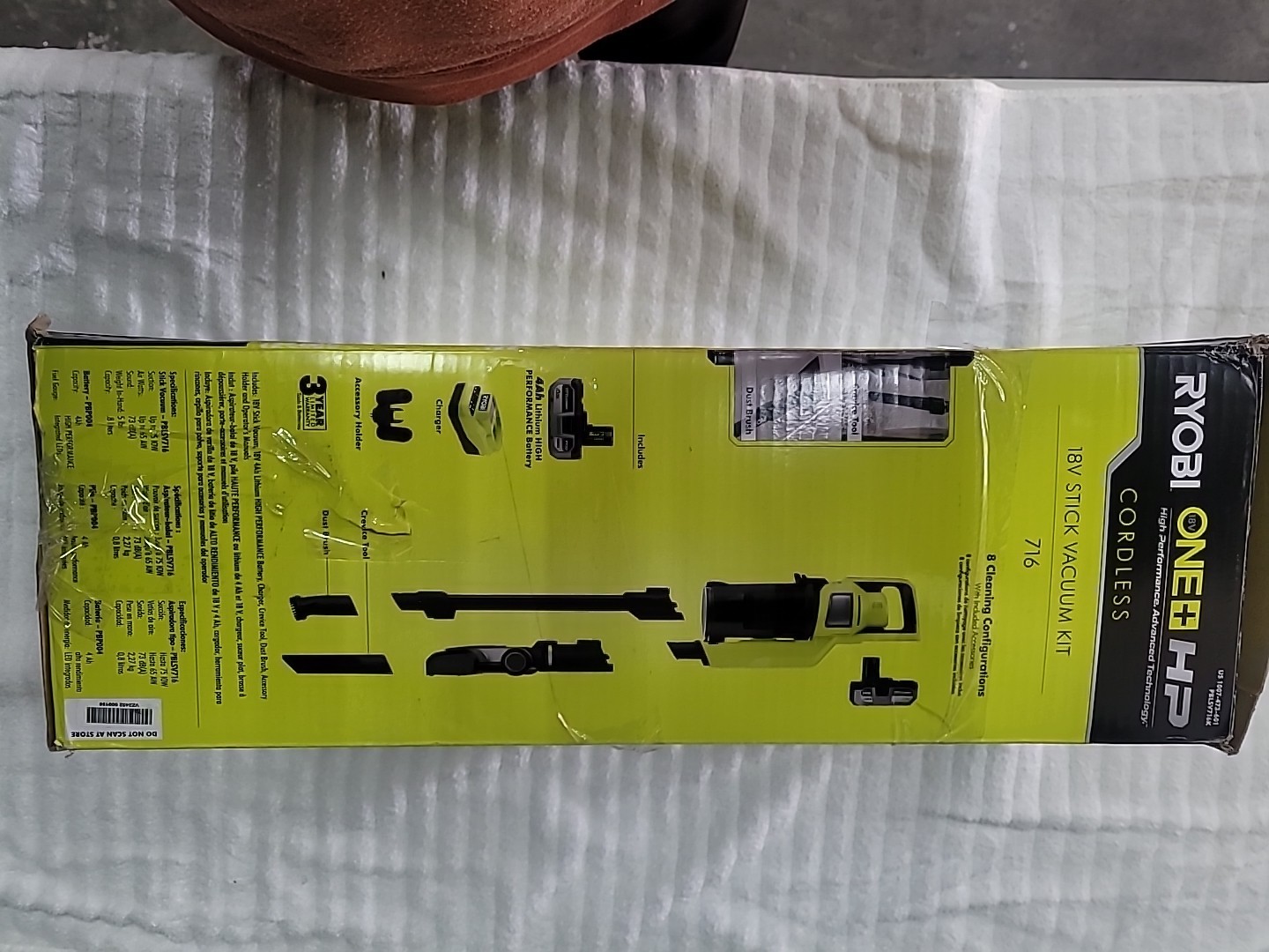 Ryobi HP18V Wireless Brushless Stick Vacuum Slightly used NO Battery Charger