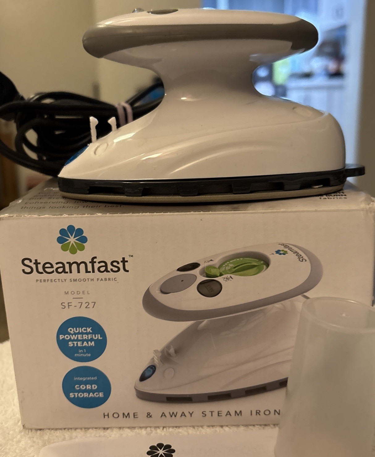 Steamfast Travel Size Mini Steam Iron Model SF-727 Durable Non Stick