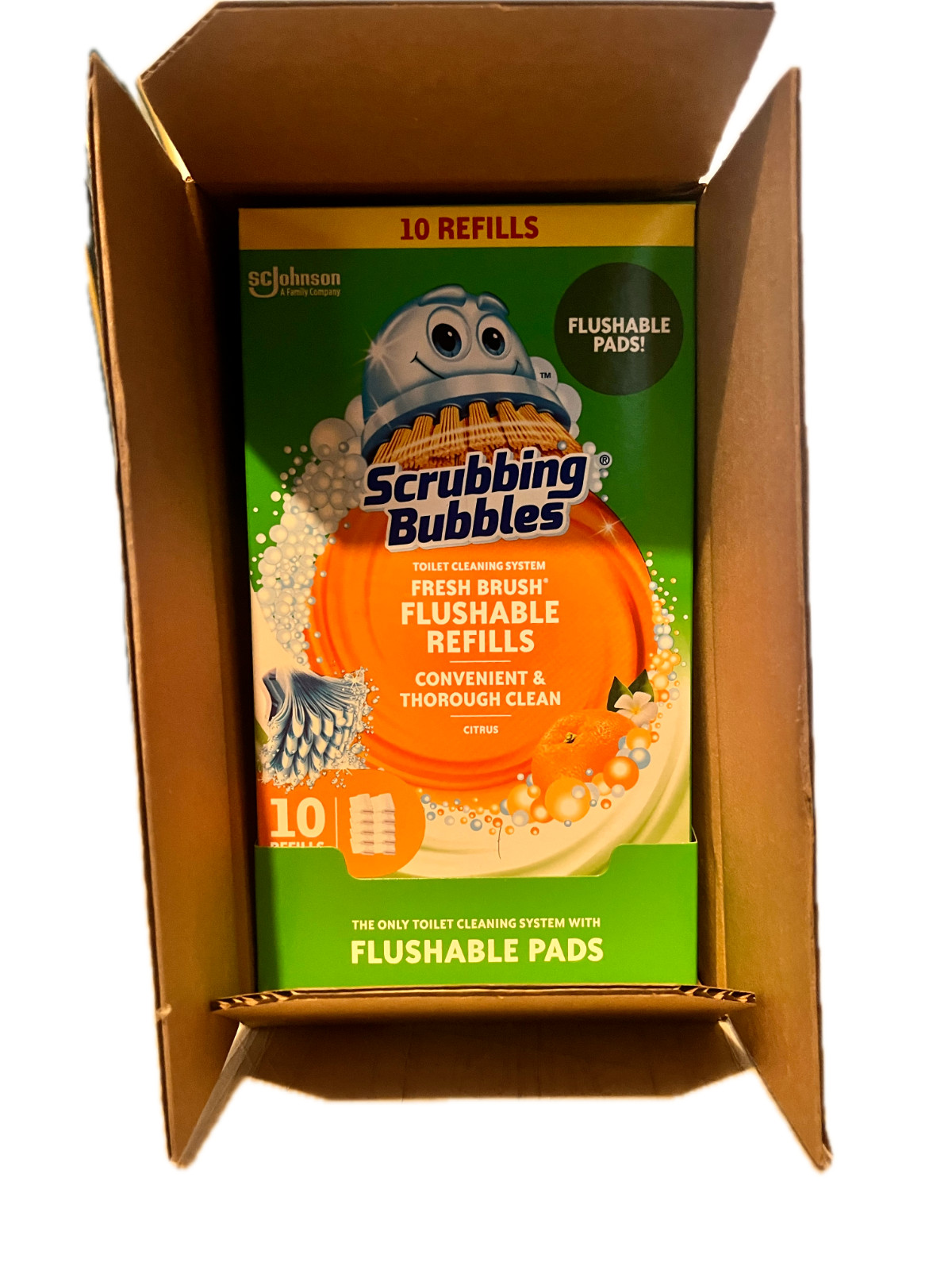 Scrubbing Bubbles Fresh Brush Flushable Refill Pads 120ct Toilet Cleaner Heads