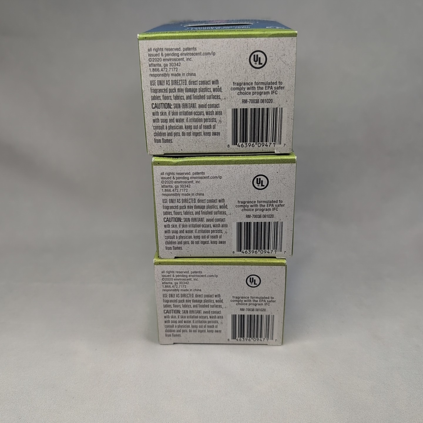 3 pk Enviroscent Plug Hub Warmer Kit Spring Water & Lotus 0.51 oz.