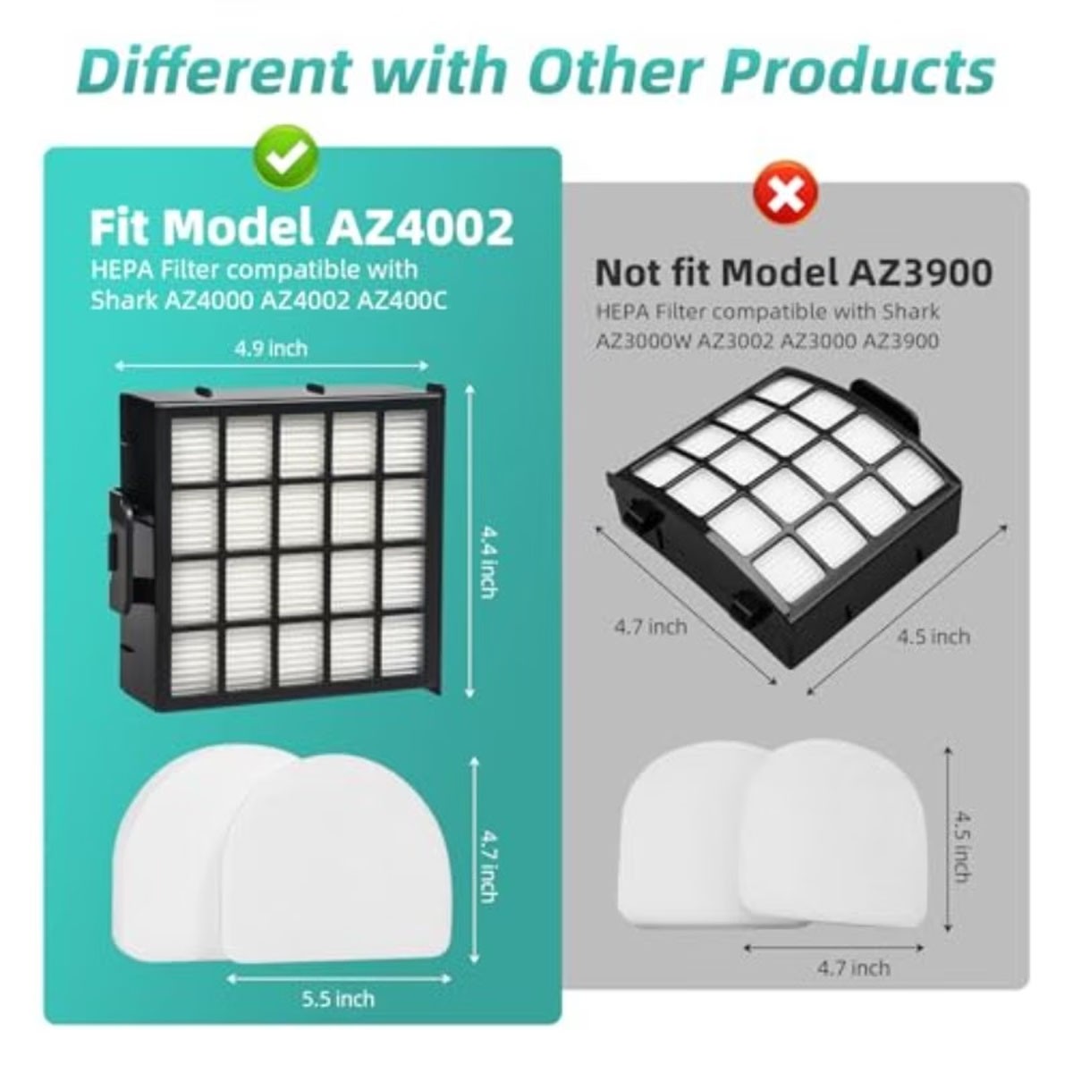 AZ4002 Replacement Accessories for Shark AZ4000 AZ4002W Upright Vacuum Cleaner
