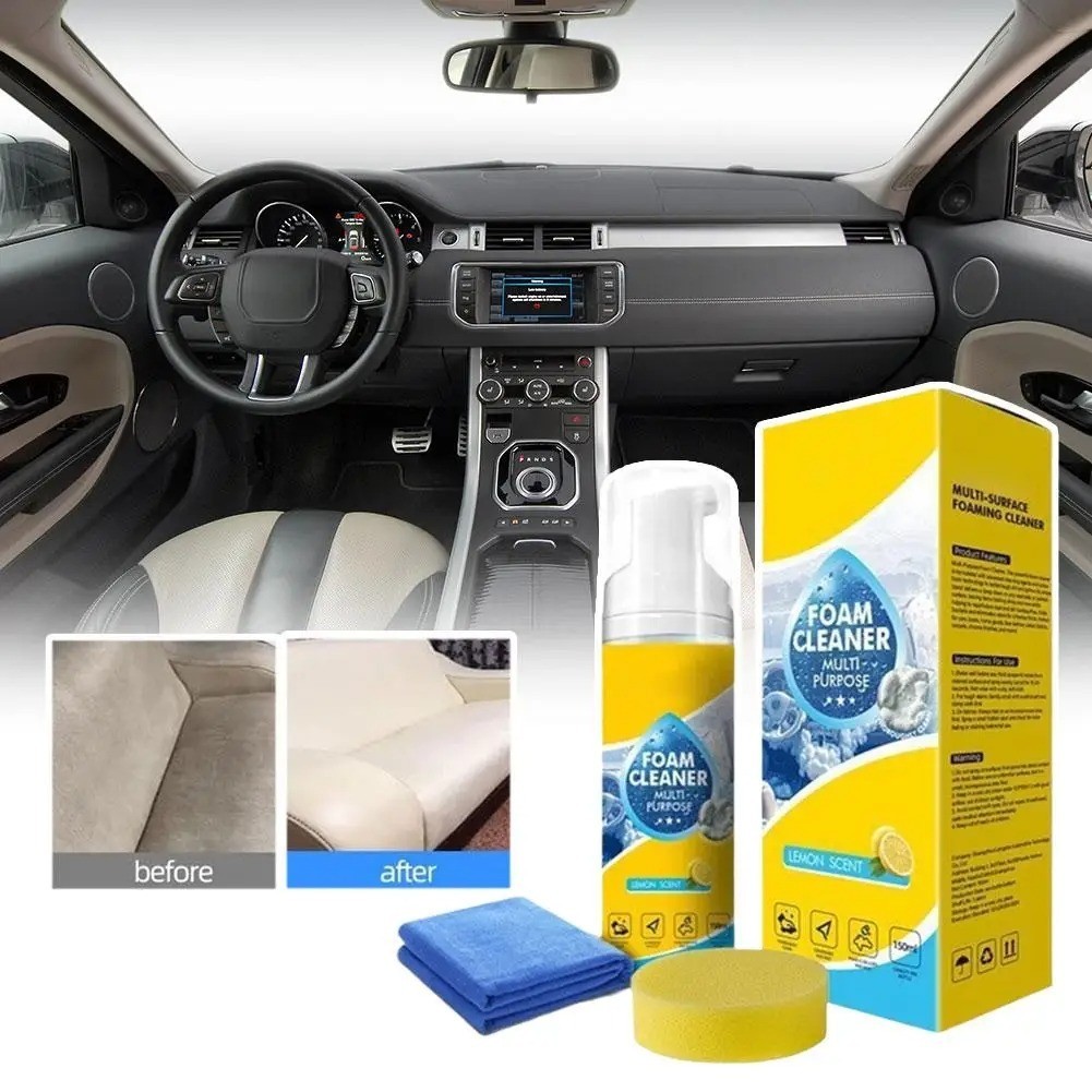 4-in-1 Multi-Enzyme Foam Cleaner, Deep Cleaning Spray for Car Kitchen Bathroom.