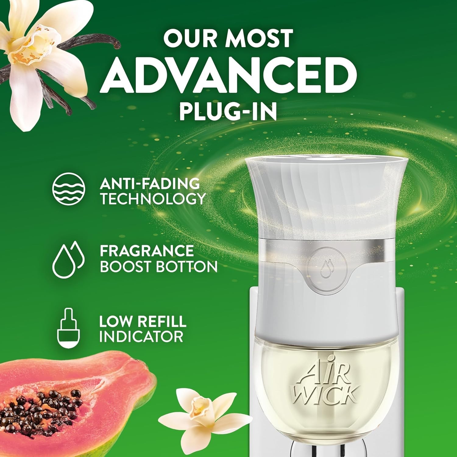 Air Wick Plug In Scented Oil Starter Kit, 2 Warmers + 7 Refills, Vanilla & Pink